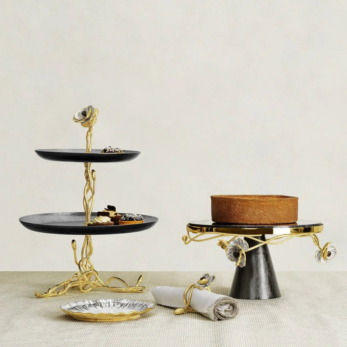 Michael Aram Anemone 2-Tier Etagere