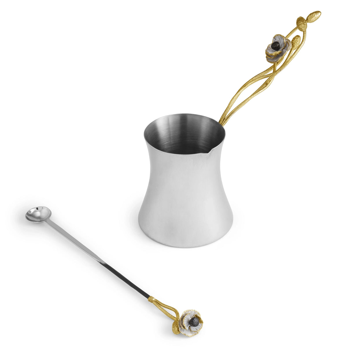 Michael Aram Anemone Coffee Pot w/ Spoon