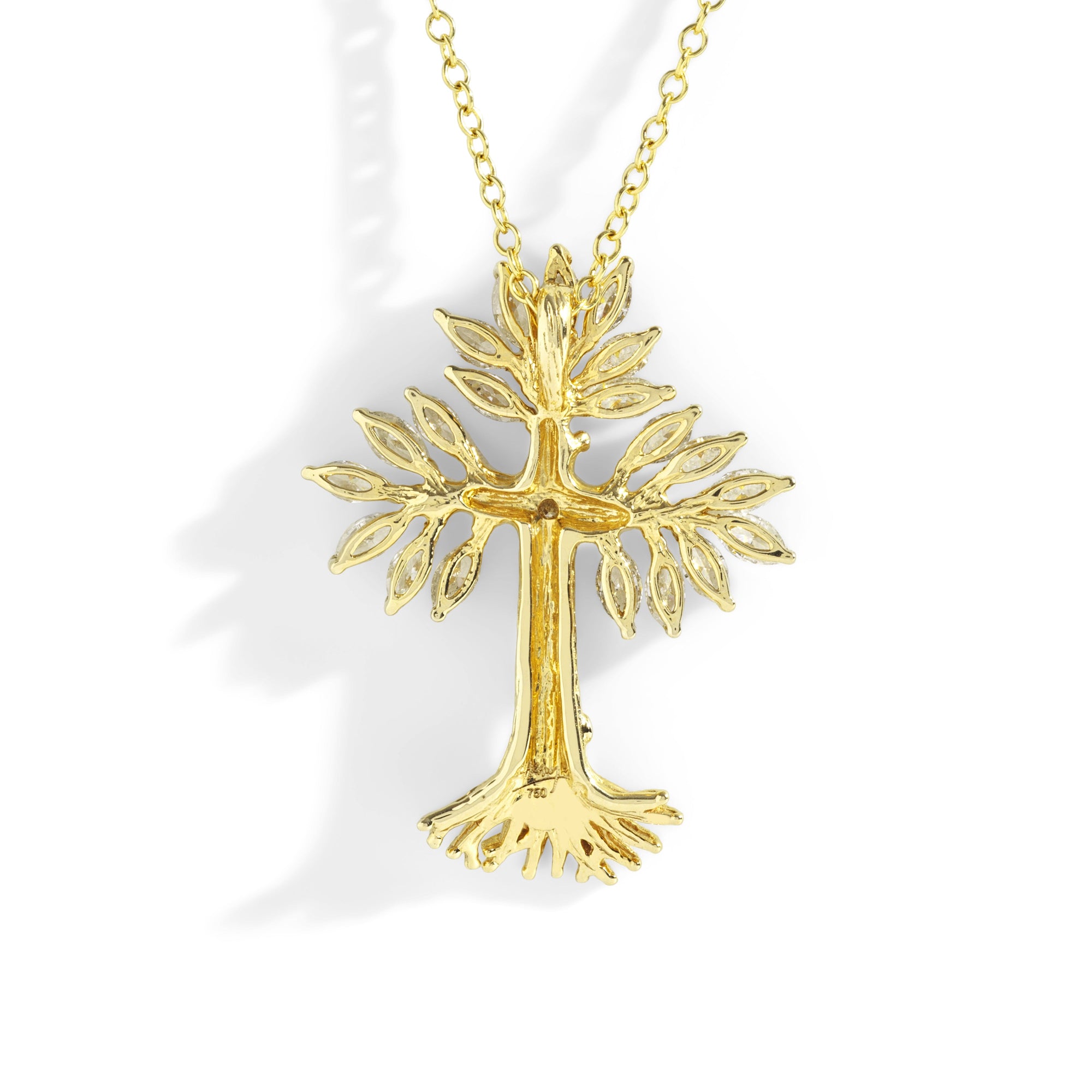 Michael Aram Armenian Tree of Life 25mm Cross Pendant Necklace with Diamonds