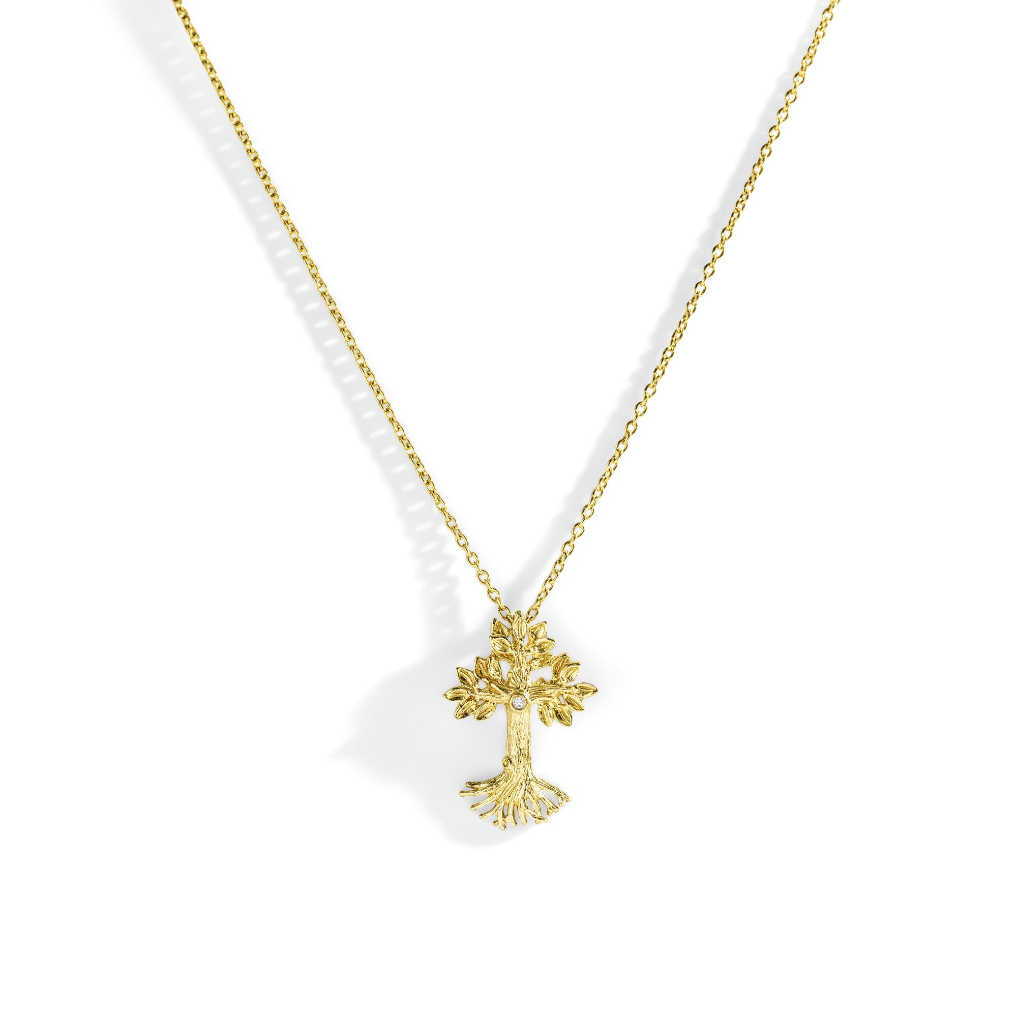 Michael Aram Armenian Tree of Life 25mm Cross Pendant Necklace with Diamonds