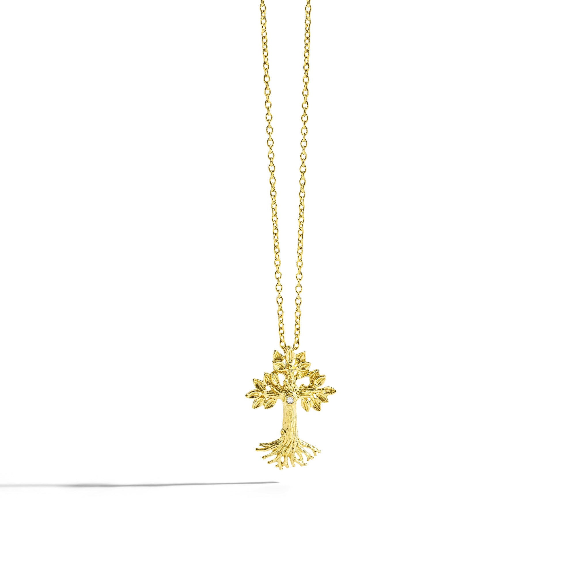 Michael Aram Armenian Tree of Life 25mm Cross Pendant Necklace with Diamonds