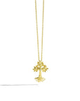 Michael Aram Armenian Tree of Life 25mm Cross Pendant Necklace with Diamonds