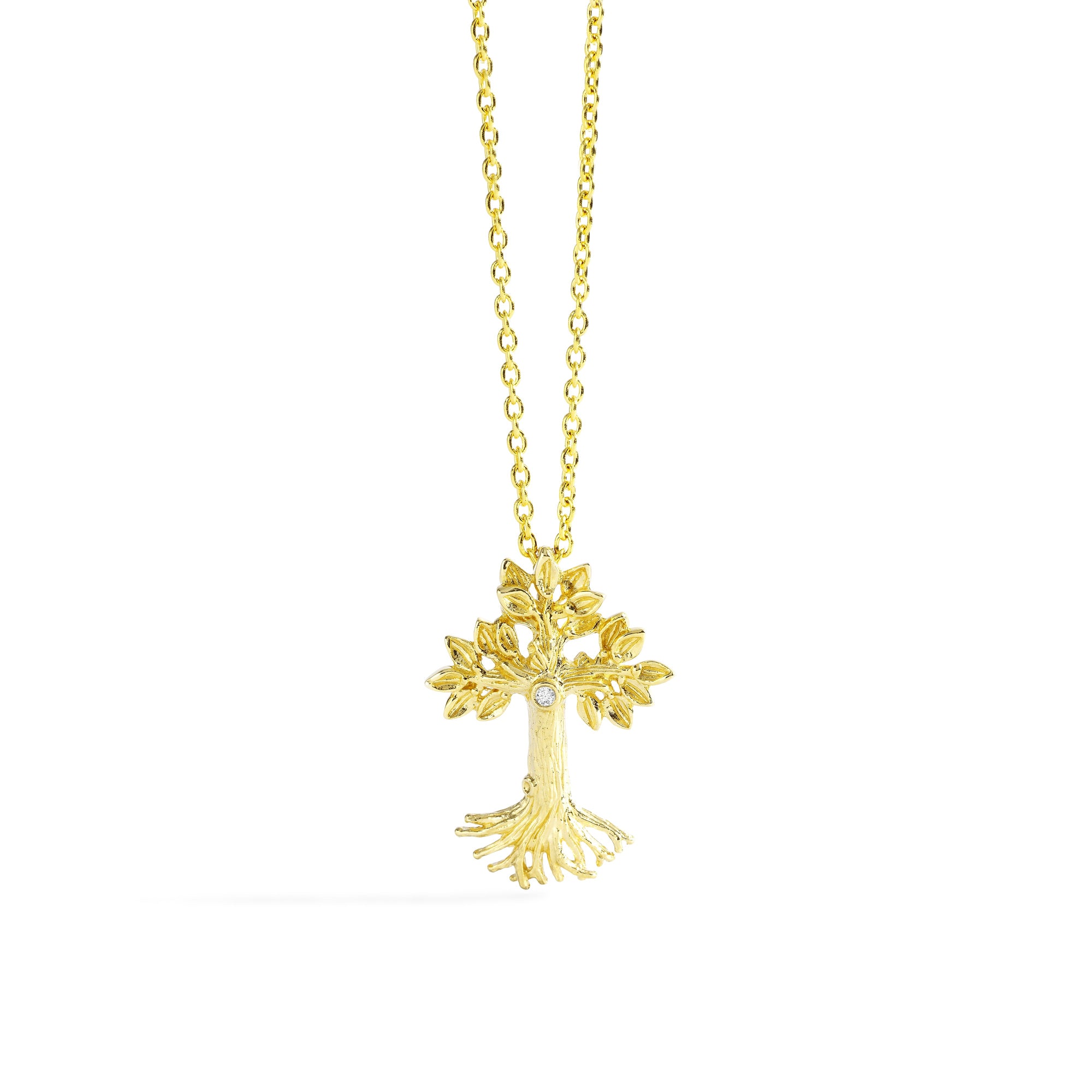 Michael Aram Armenian Tree of Life 25mm Cross Pendant Necklace with Diamonds