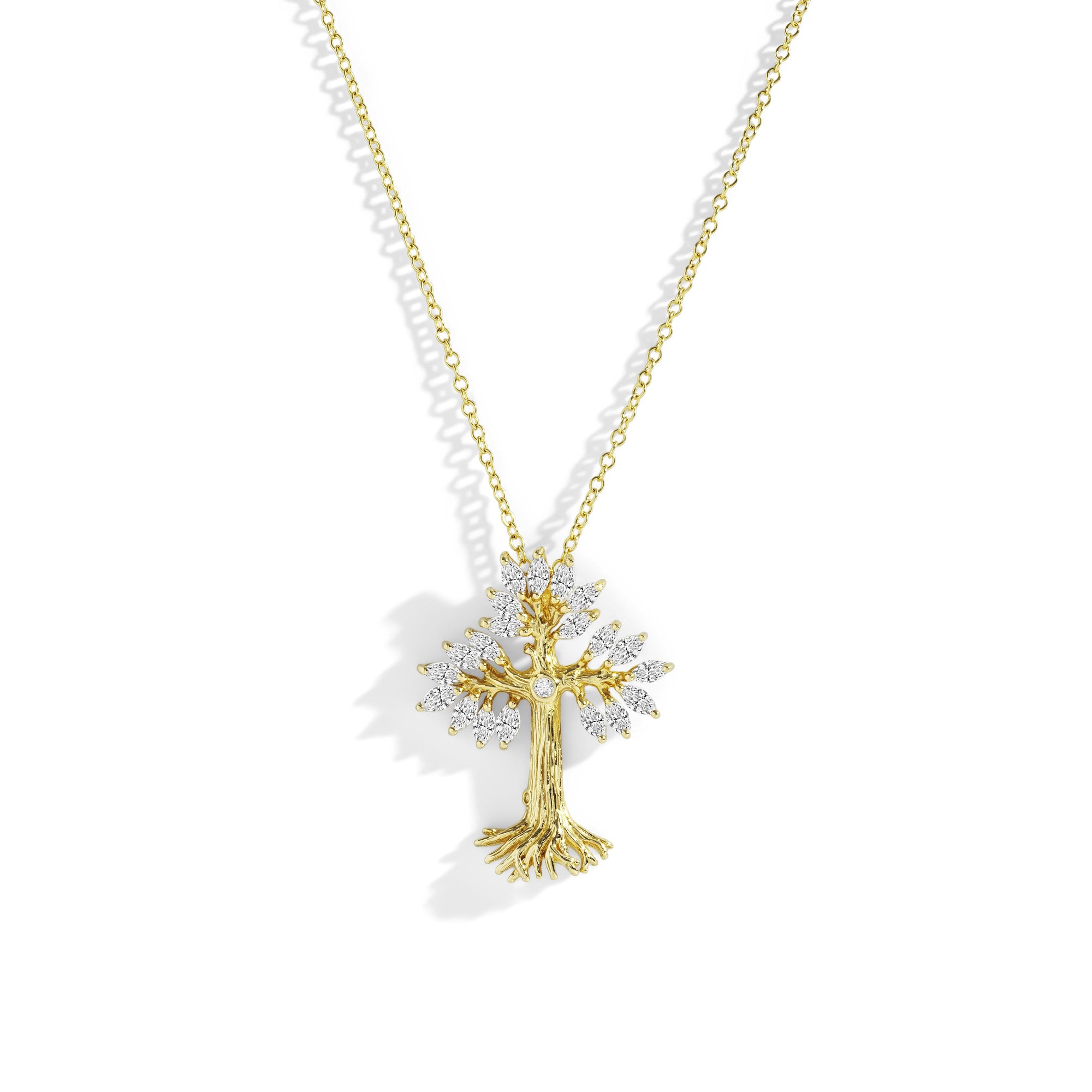 Michael Aram Armenian Tree of Life 25mm Cross Pendant Necklace with Diamonds