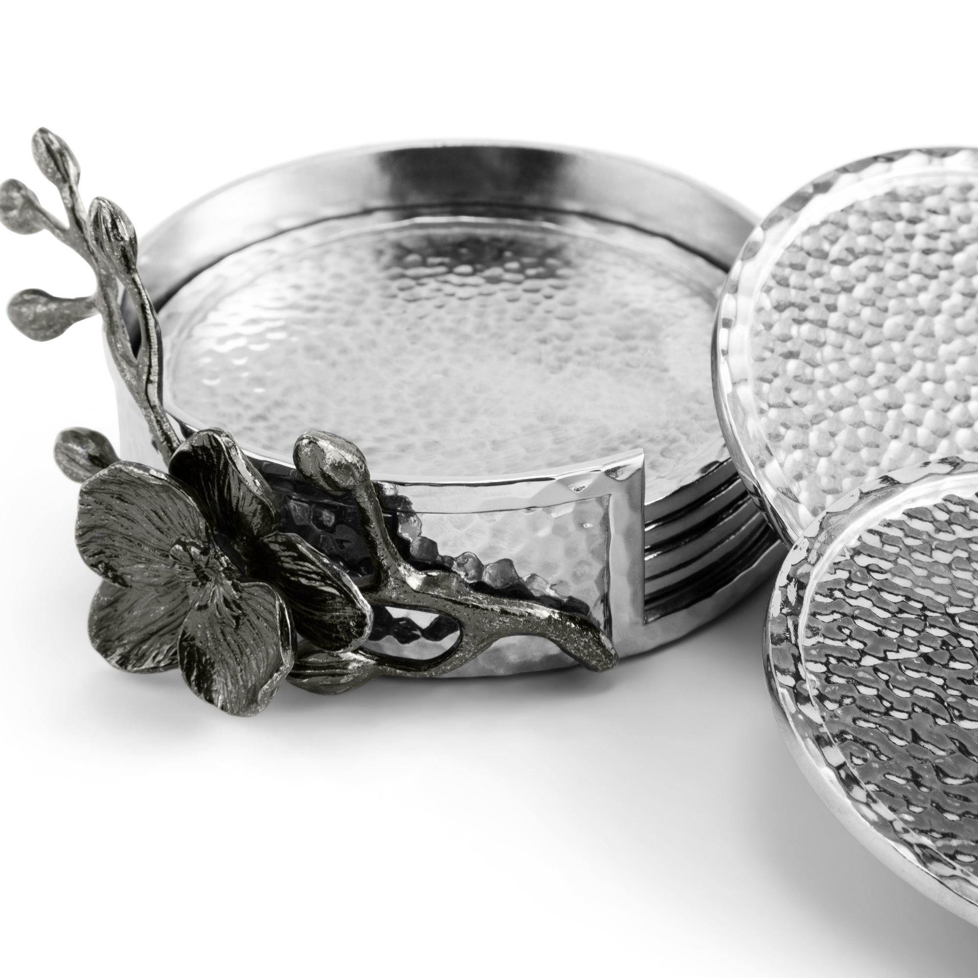 Michael Aram Black Orchid Drink Coaster Set