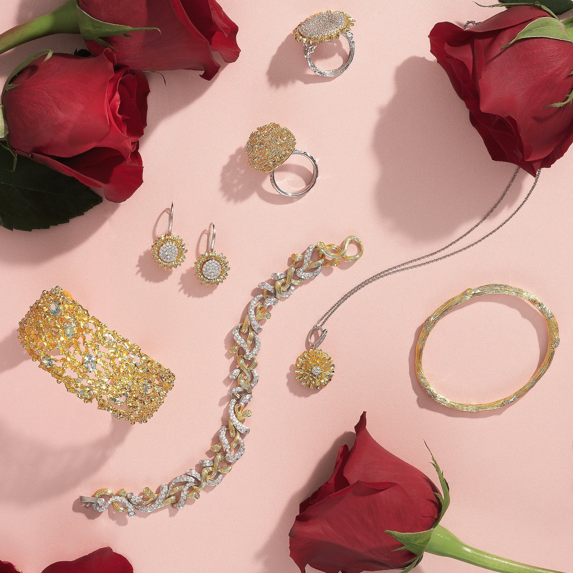 Michael Aram Branch Coral Bracelet with Diamonds