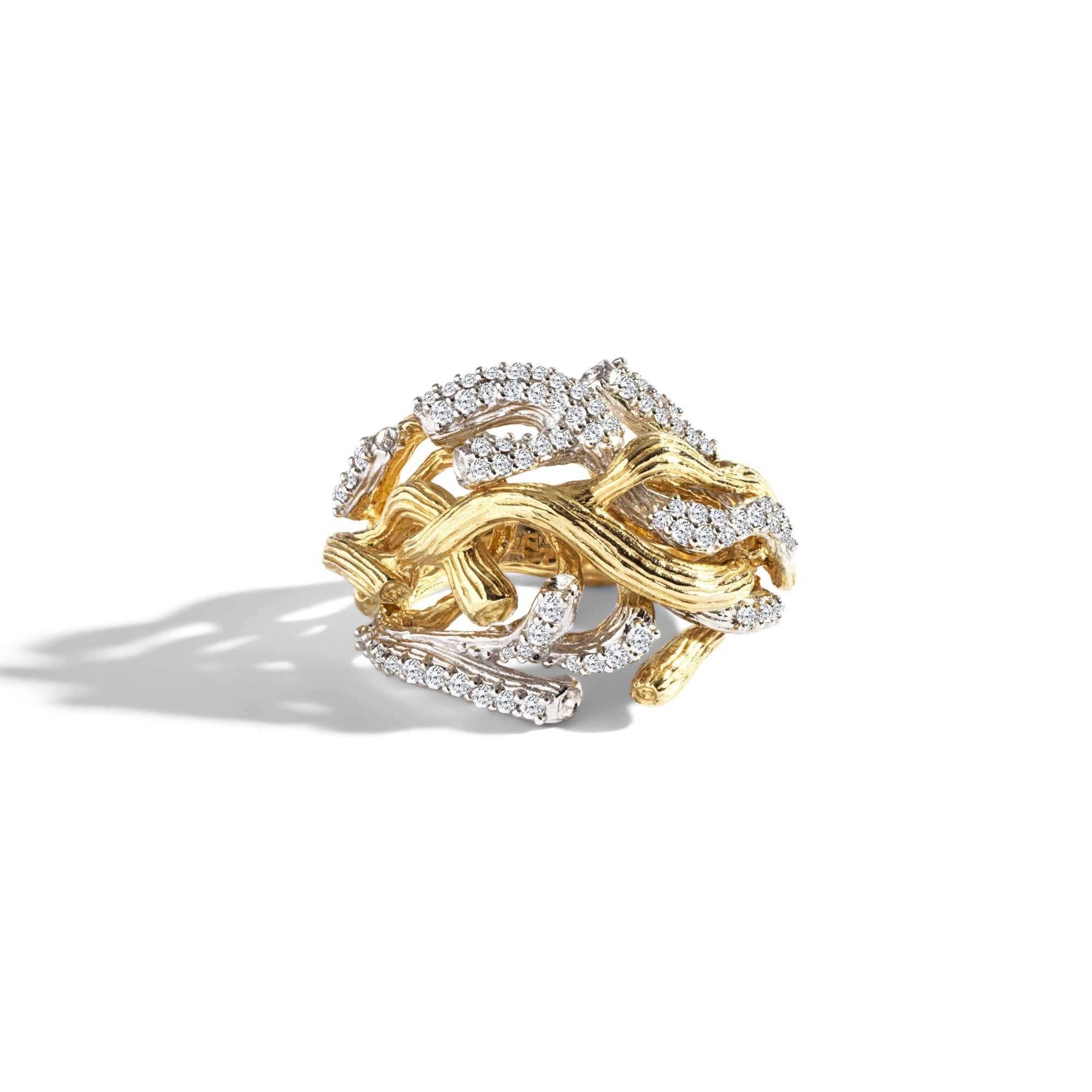 Michael Aram Branch Coral Ring with Diamonds