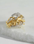Michael Aram Branch Coral Ring with Diamonds