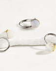 Michael Aram Butterfly Gingko Ring with Chalcedony and Diamonds