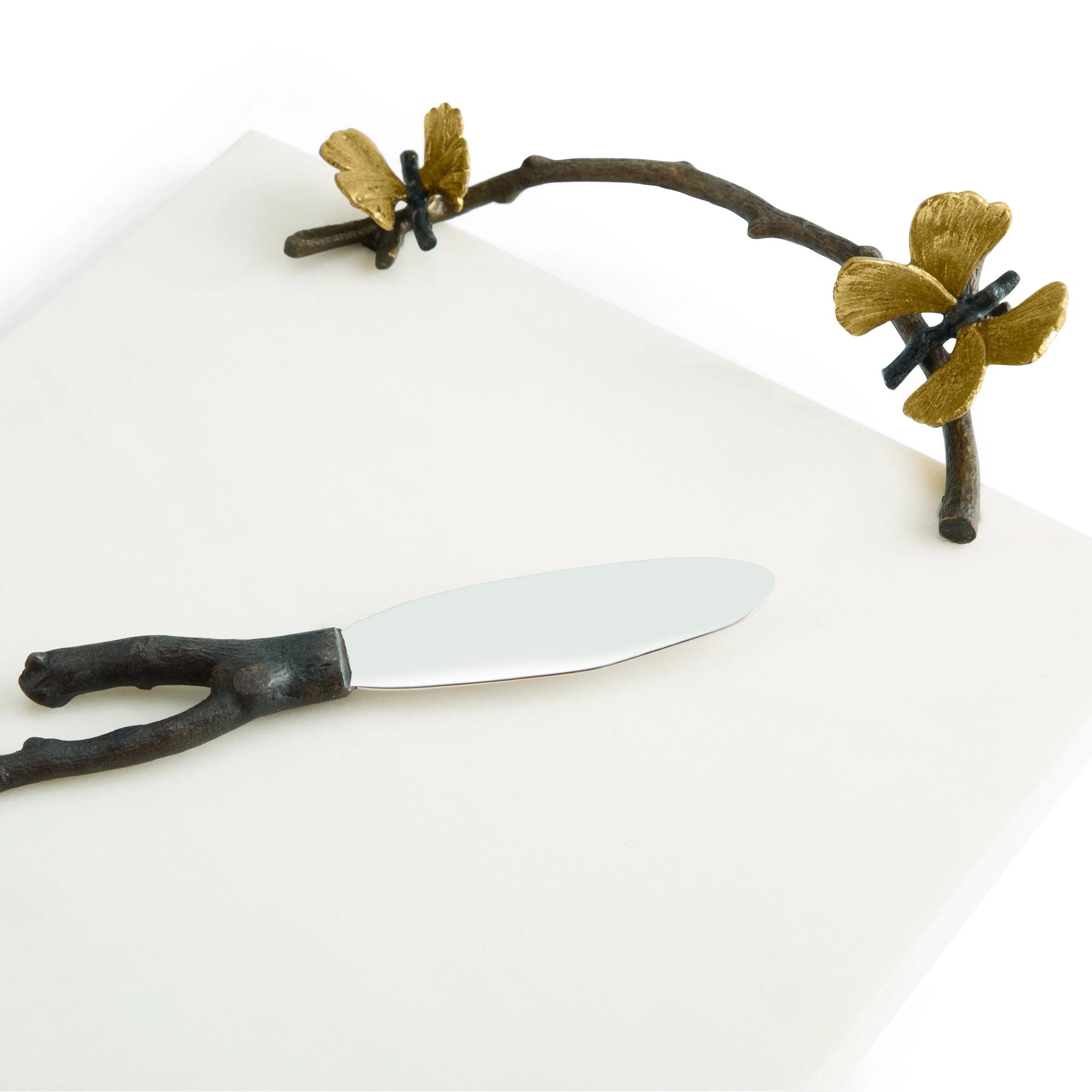 Michael Aram Butterfly Ginkgo Cheese Board w/ Knife