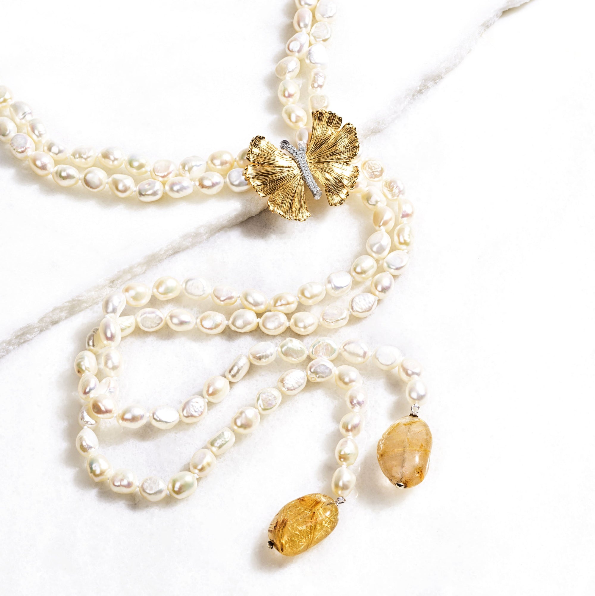 Michael Aram Butterfly Ginkgo Lariat Necklace