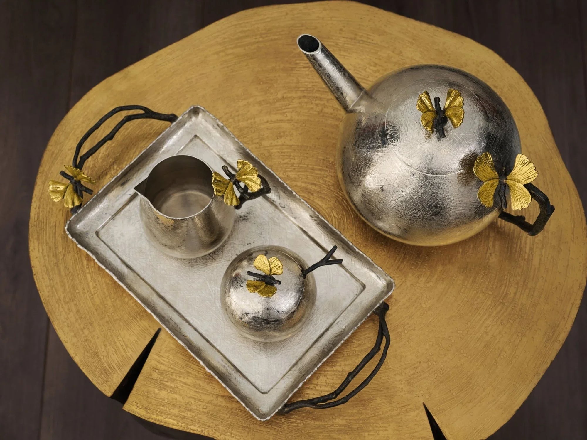 Michael Aram Butterfly Ginkgo Pot w/ Spoon