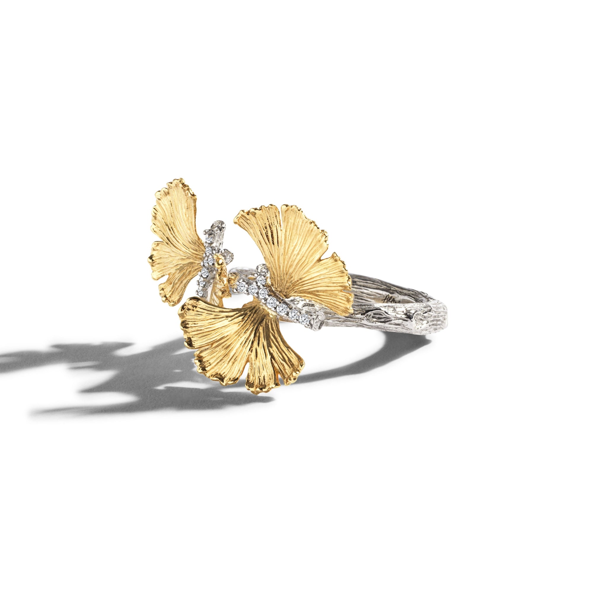 Michael Aram Butterfly Ginkgo Ring with Diamonds