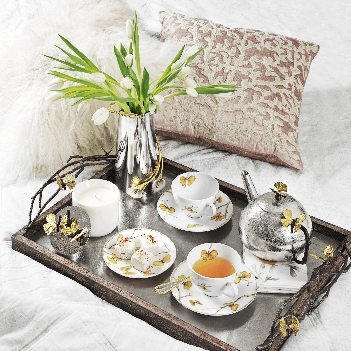 Michael Aram Butterfly Ginkgo Round Teapot