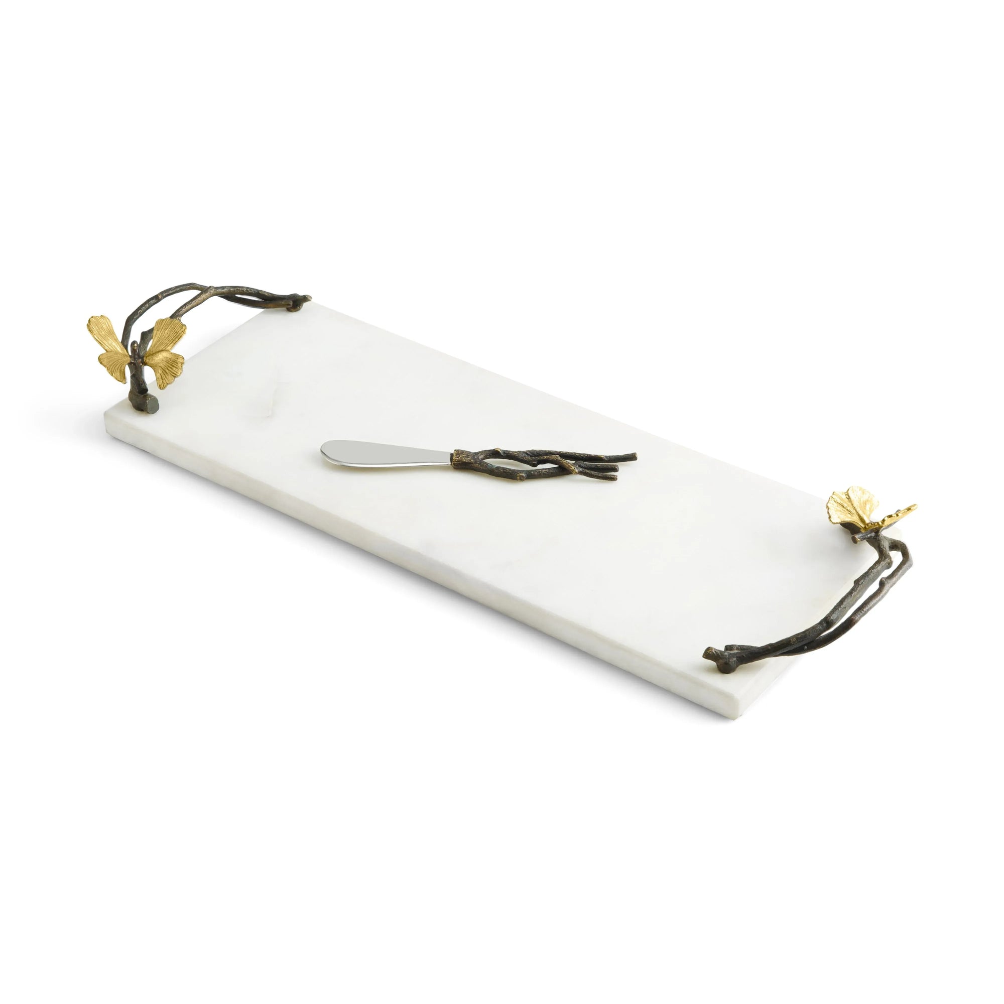 Michael Aram Butterfly Ginkgo Small Cheese Board w/ Knife