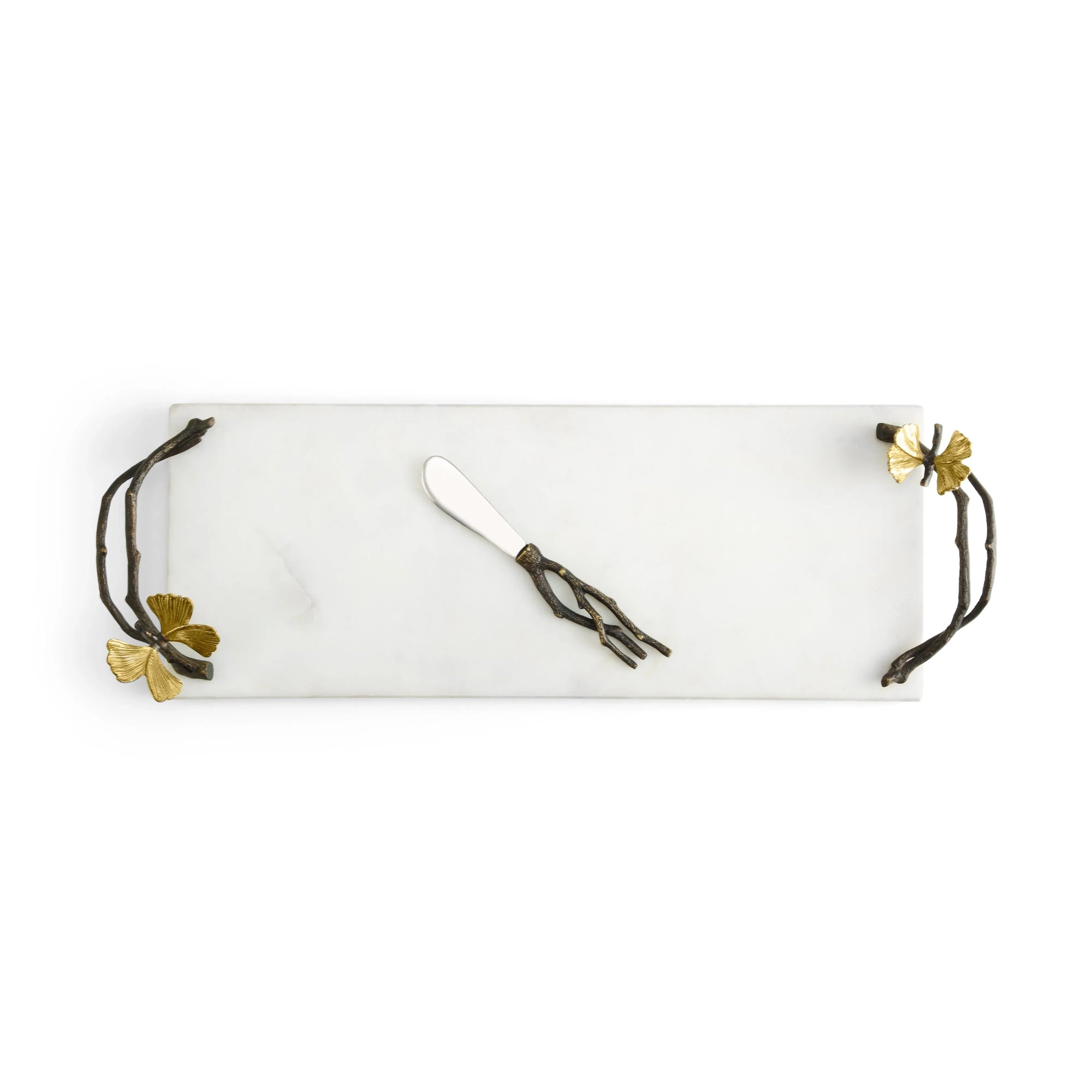 Michael Aram Butterfly Ginkgo Small Cheese Board w/ Knife