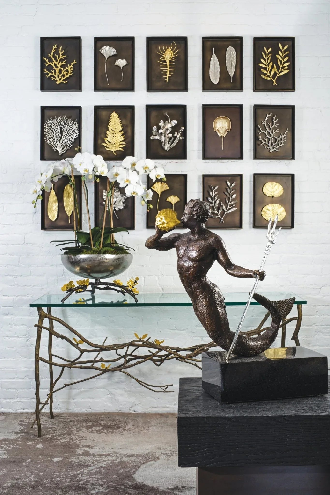 Michael Aram Champa Leaf Shadow Box