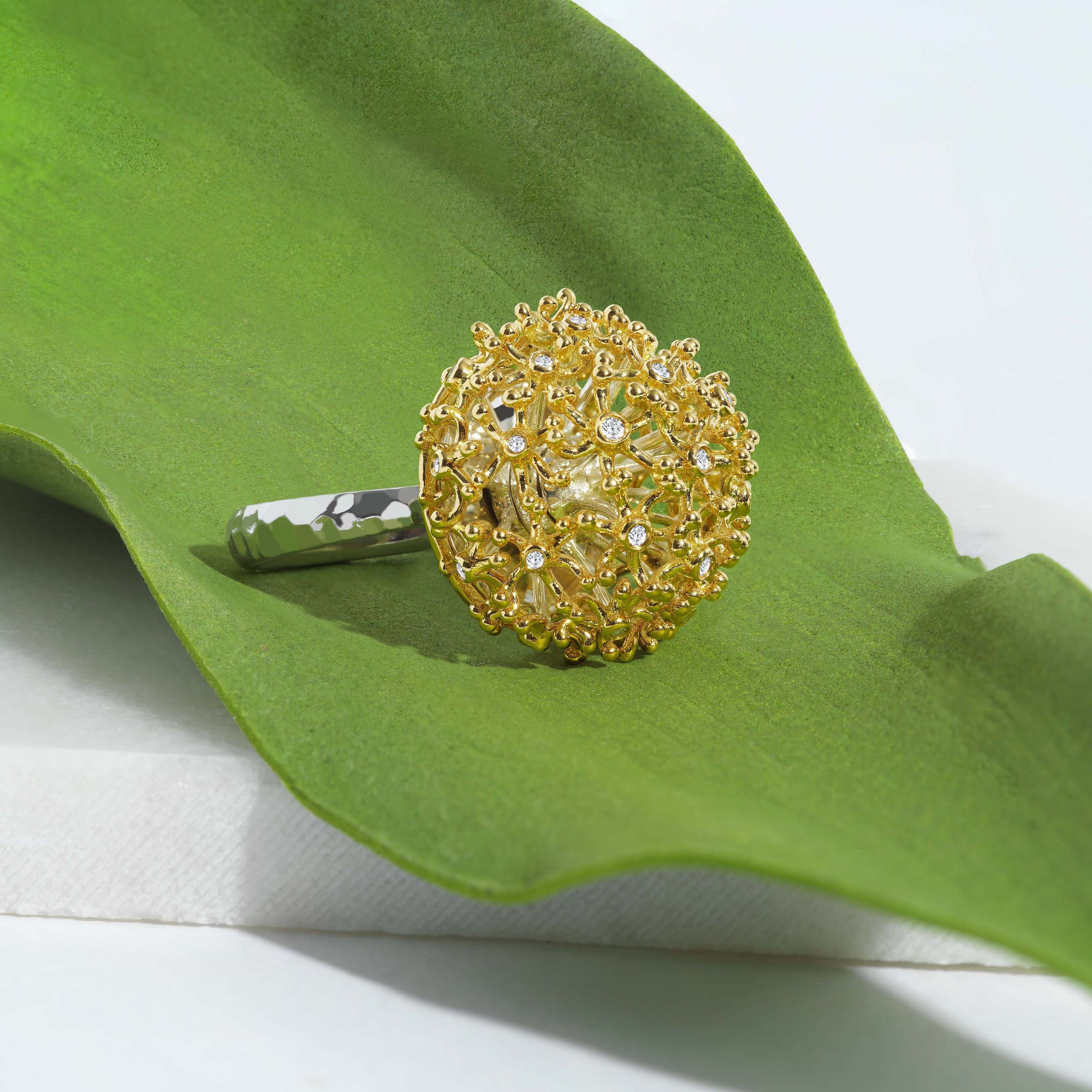 Michael Aram Dandelion Ring with Diamonds