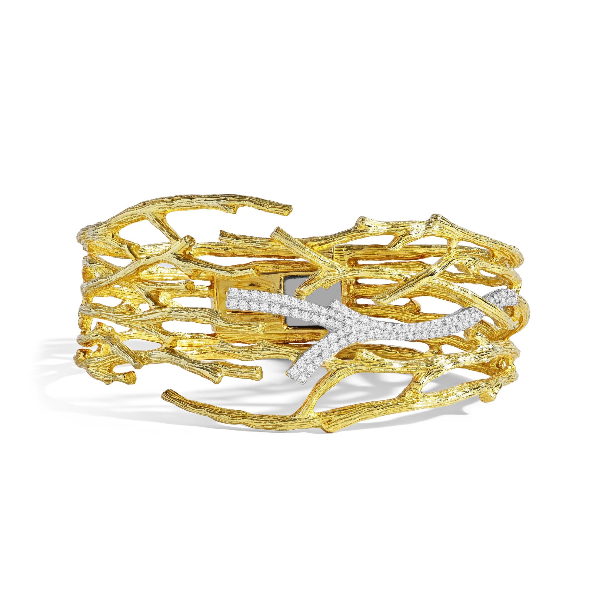Michael Aram Enchanted Forest Cuff Bracelet with Diamonds