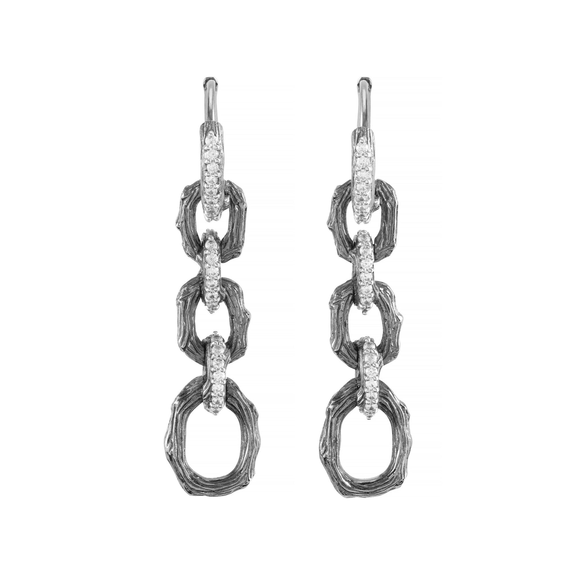 Michael Aram Enchanted Forest Link Earrings with Diamonds
