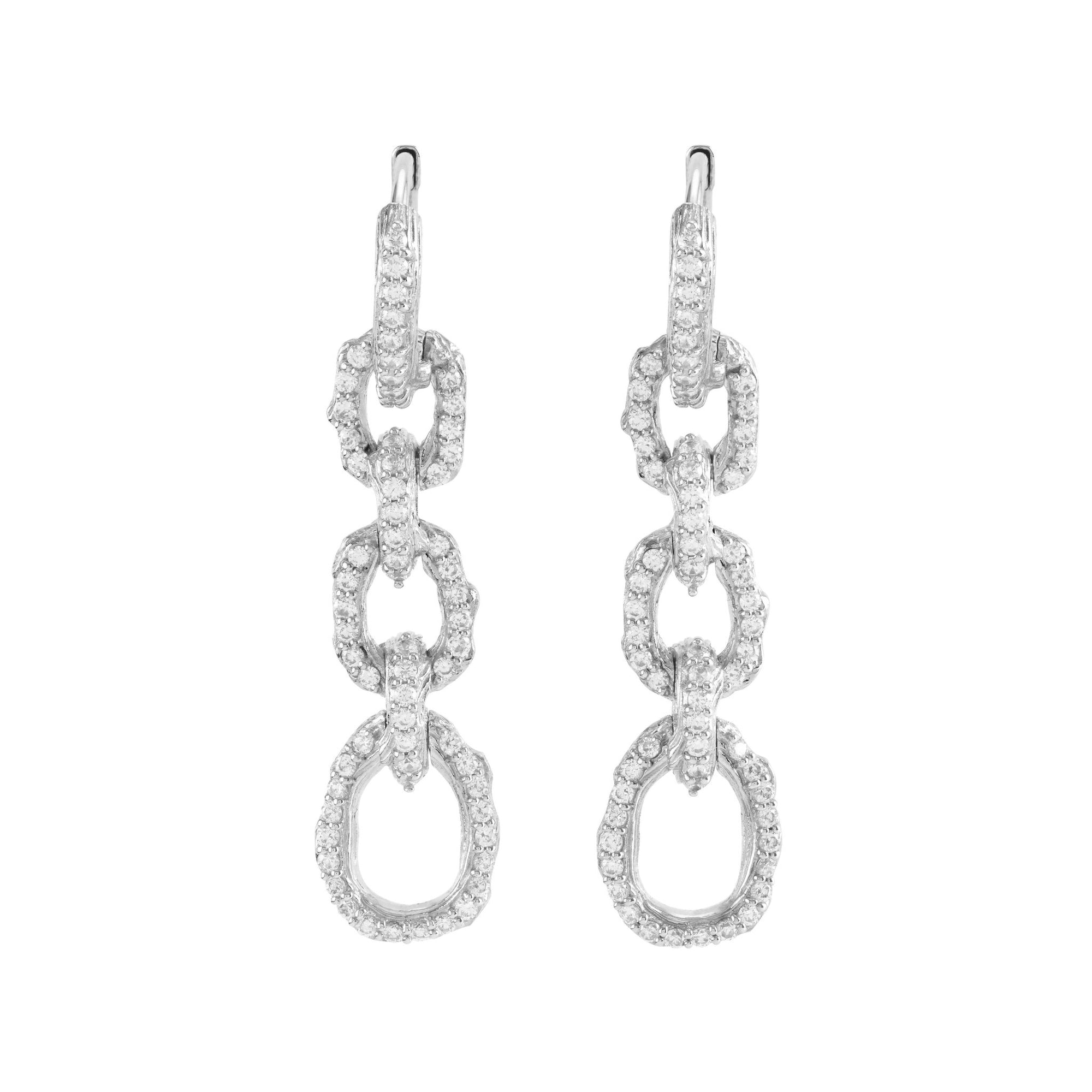 Michael Aram Enchanted Forest Link Earrings with Diamonds