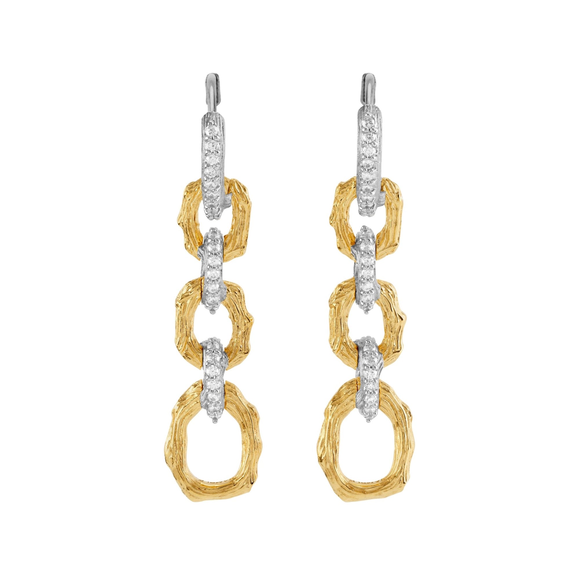 Michael Aram Enchanted Forest Link Earrings with Diamonds