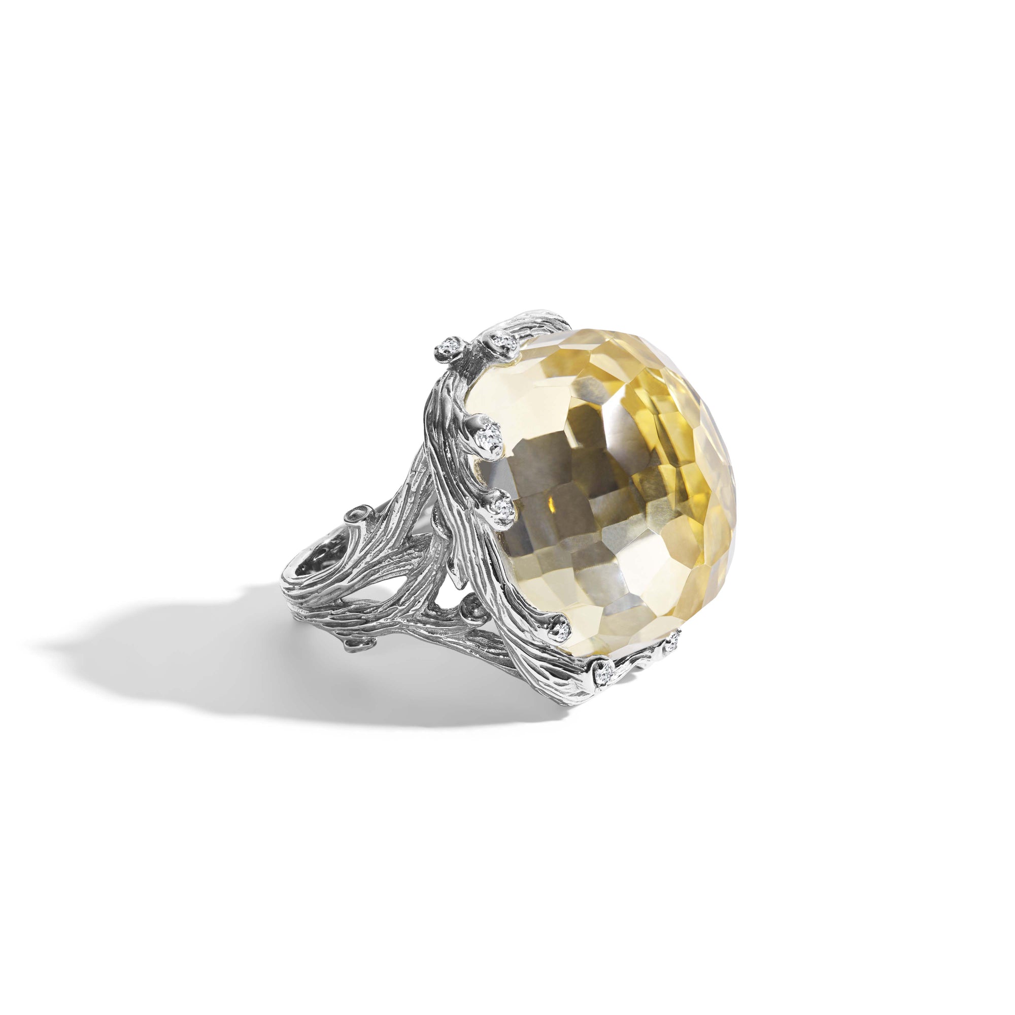 Michael Aram Enchanted Forest Ring with Gold Doublet and Diamonds