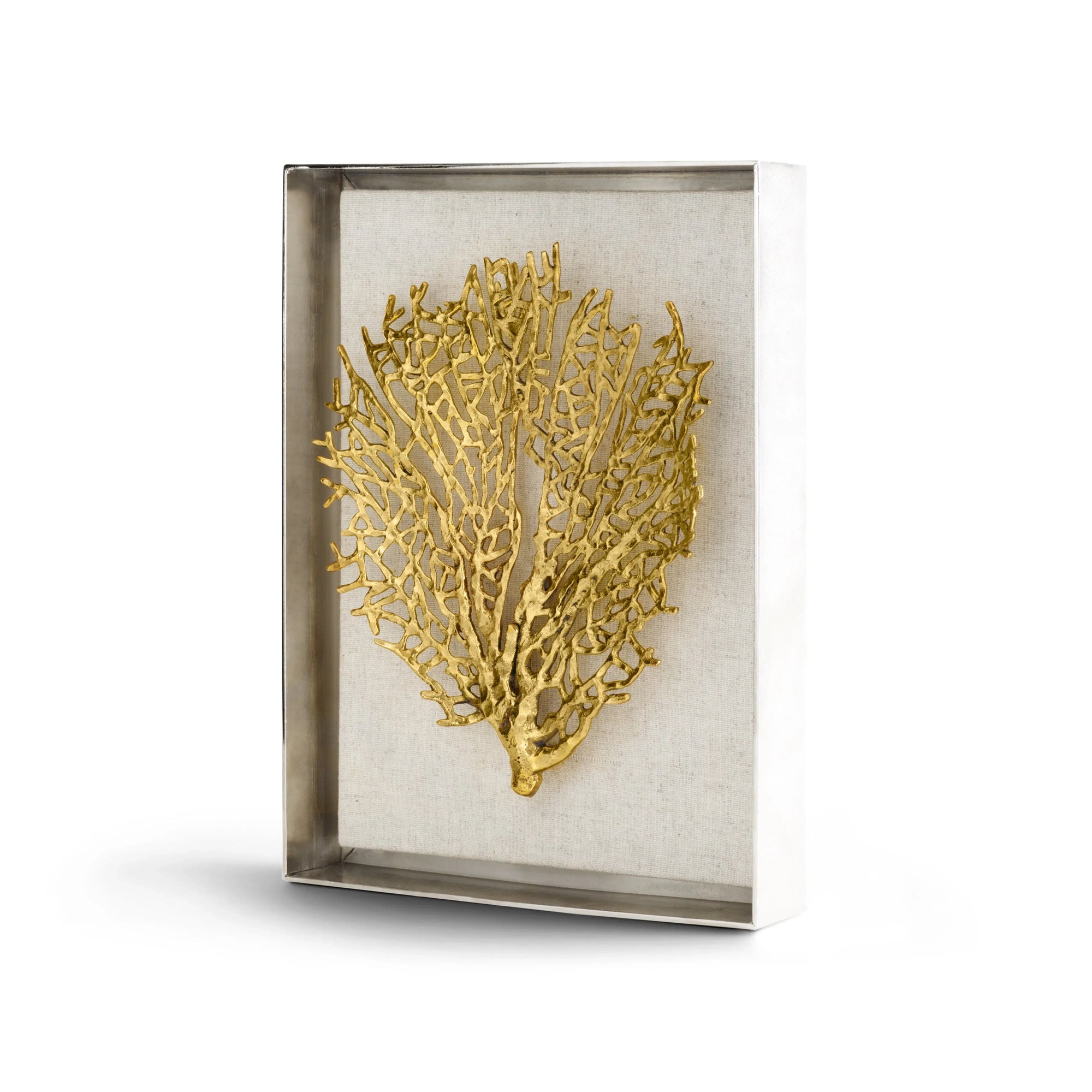 Michael Aram Fan Coral Fabric Shadow Box