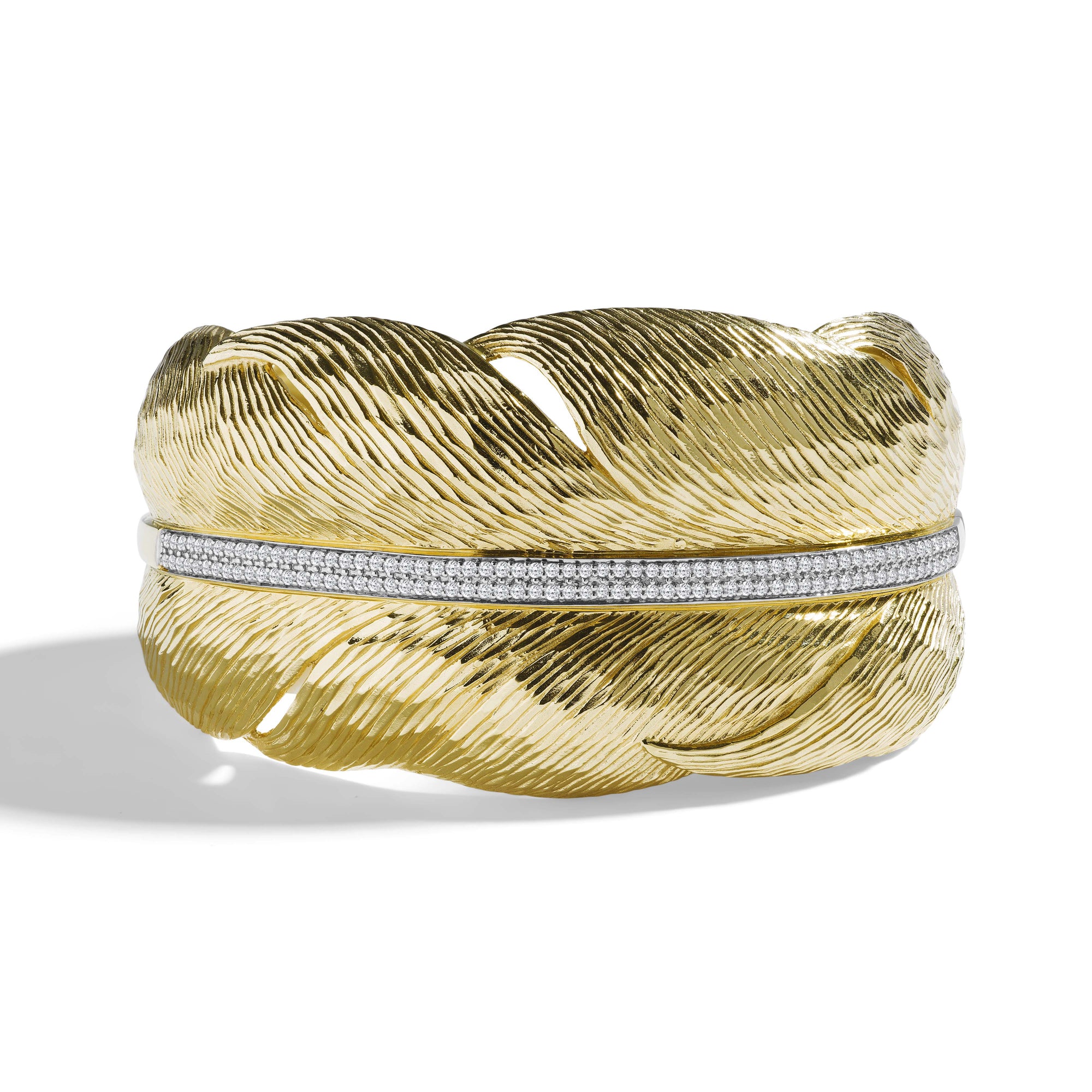 Michael Aram Feather Cuff with Diamonds