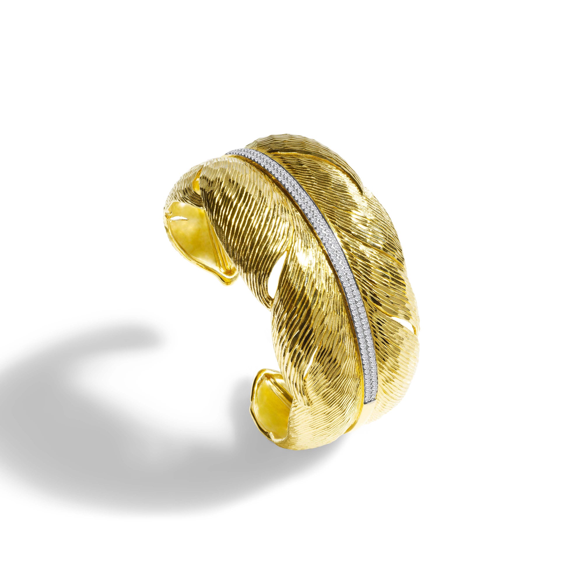 Michael Aram Feather Cuff with Diamonds