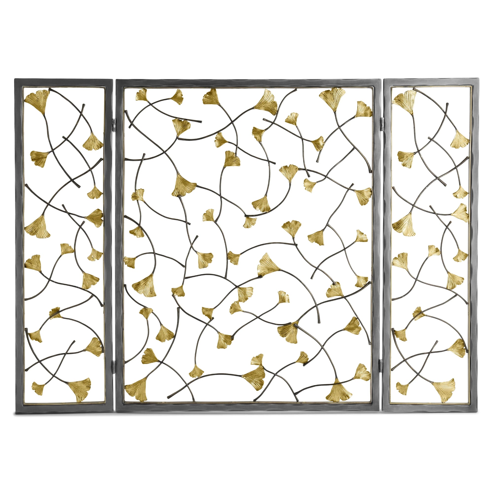 Michael Aram Golden Ginkgo Decorative Fireplace Screen