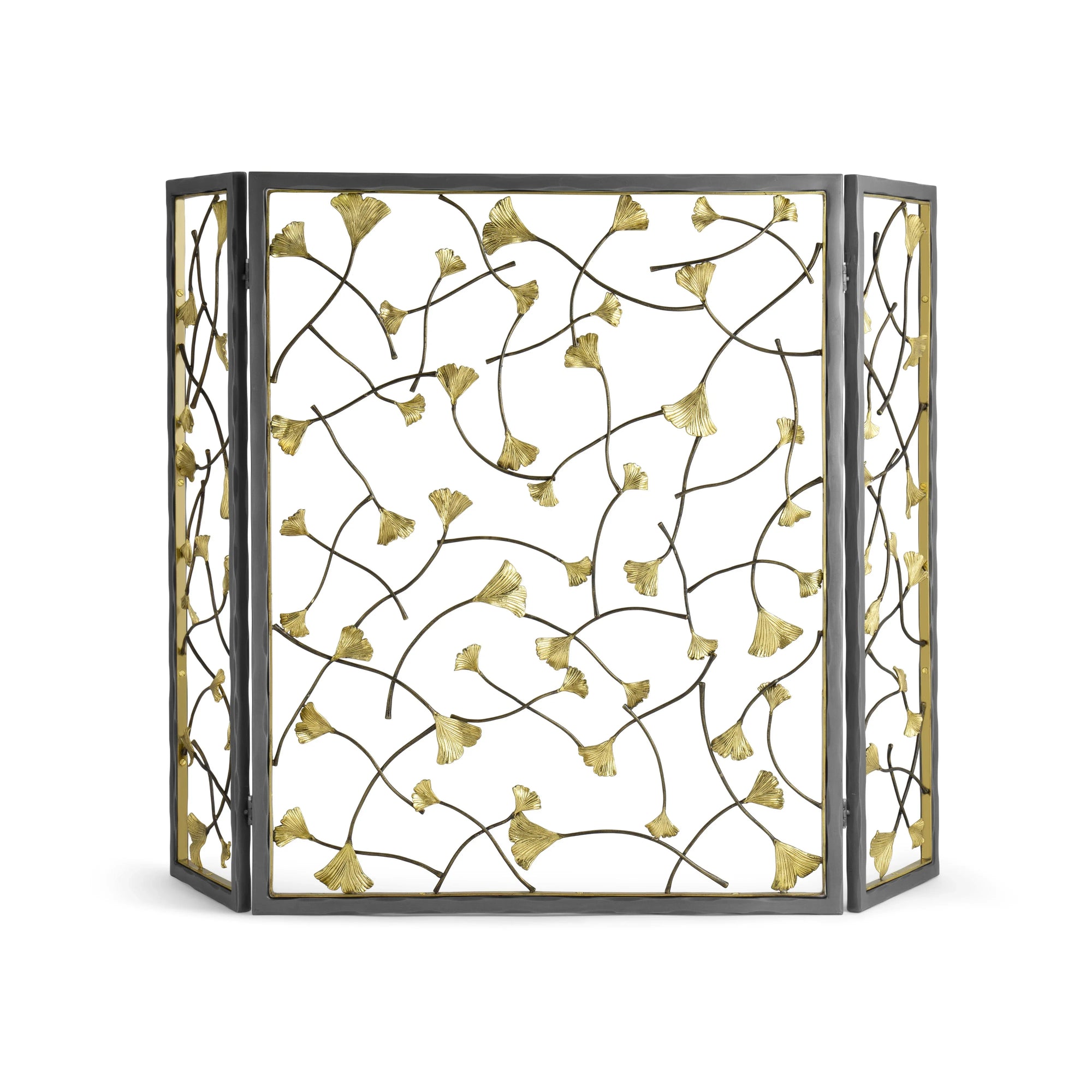 Michael Aram Golden Ginkgo Decorative Fireplace Screen