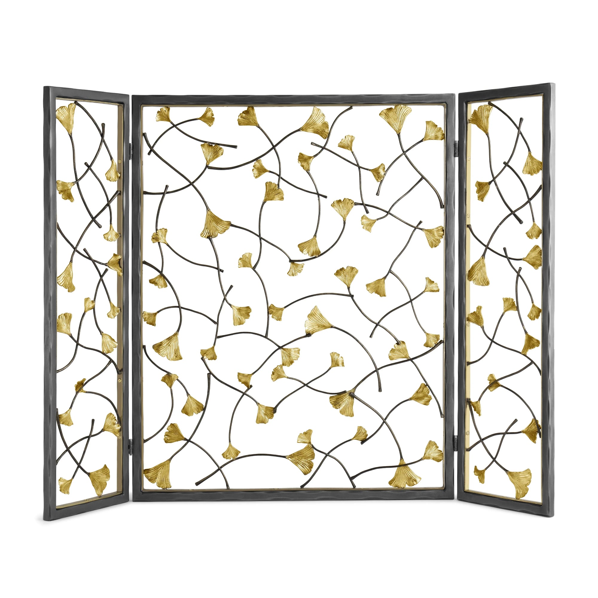 Michael Aram Golden Ginkgo Decorative Fireplace Screen