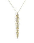 Michael Aram Laurel Leaf Drop Necklace with Diamonds