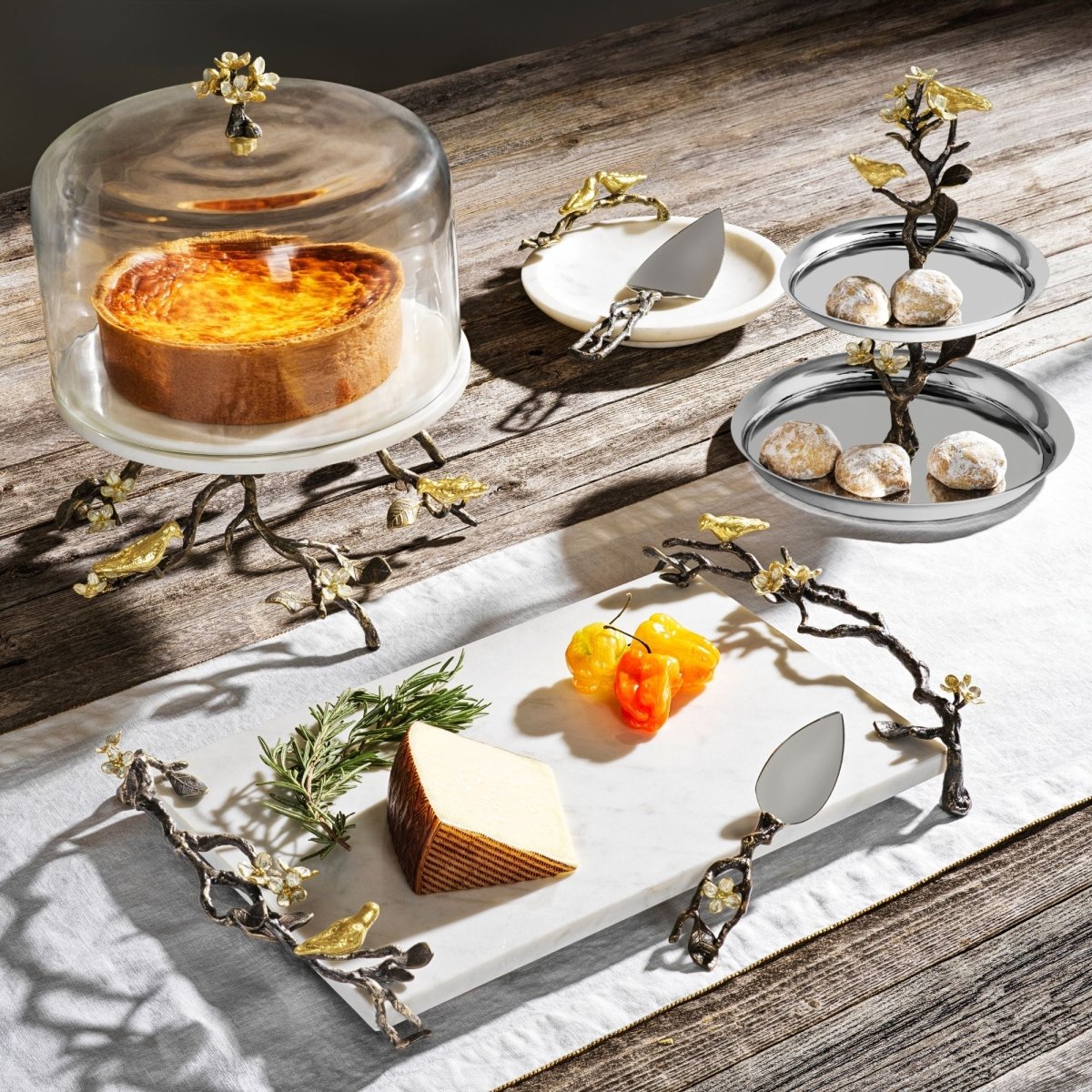 Michael Aram Lovebirds Cheeseboard with Knife
