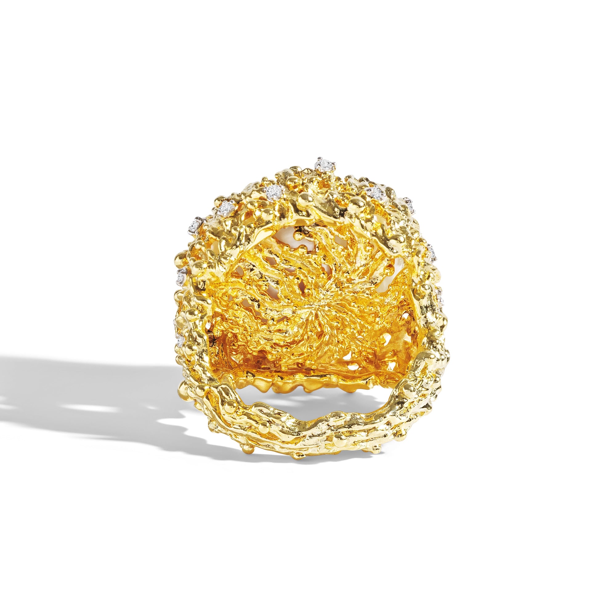 Michael Aram Ocean Ring with Pearl and Diamonds