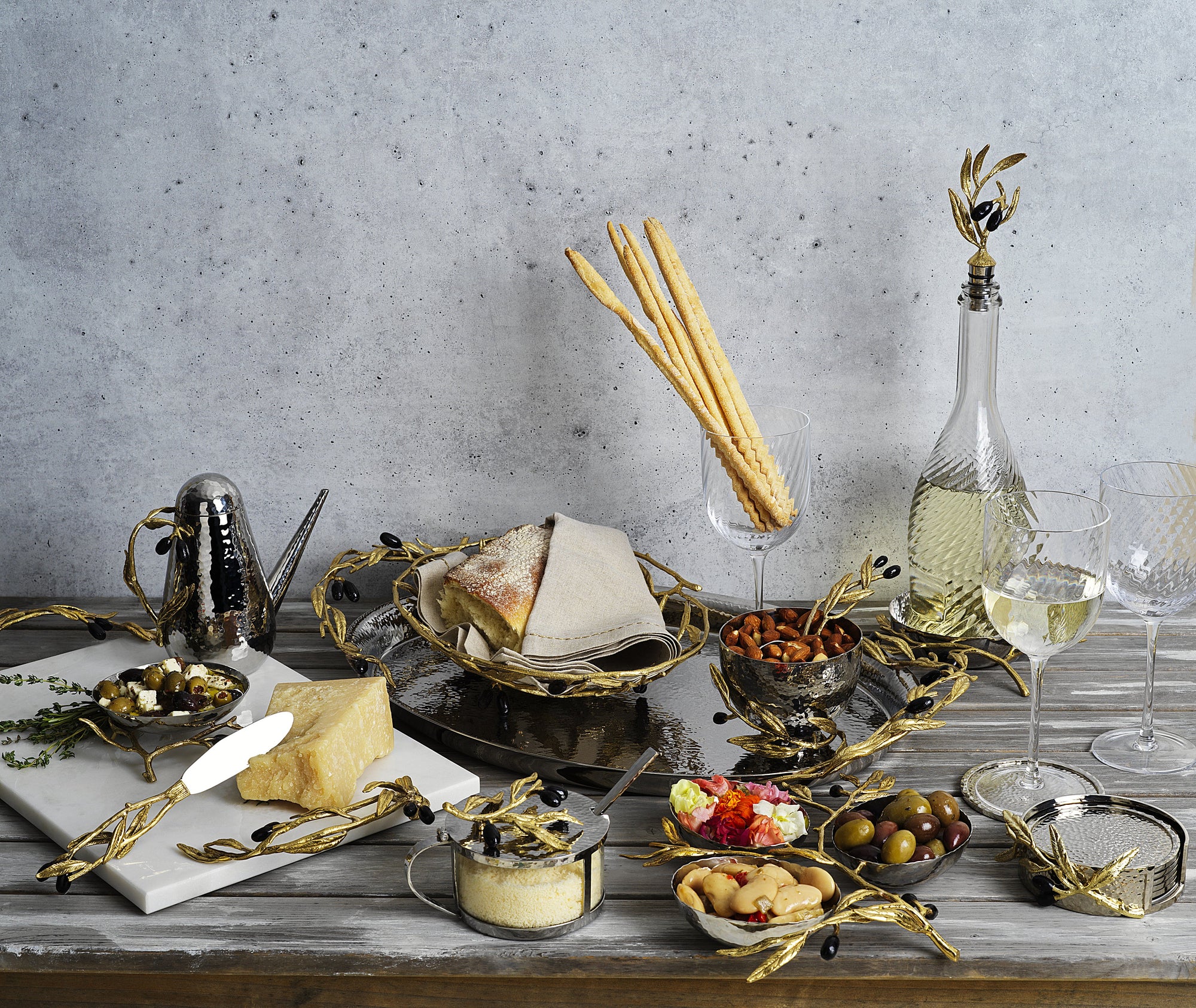 Michael Aram Olive Branch Coaster Set