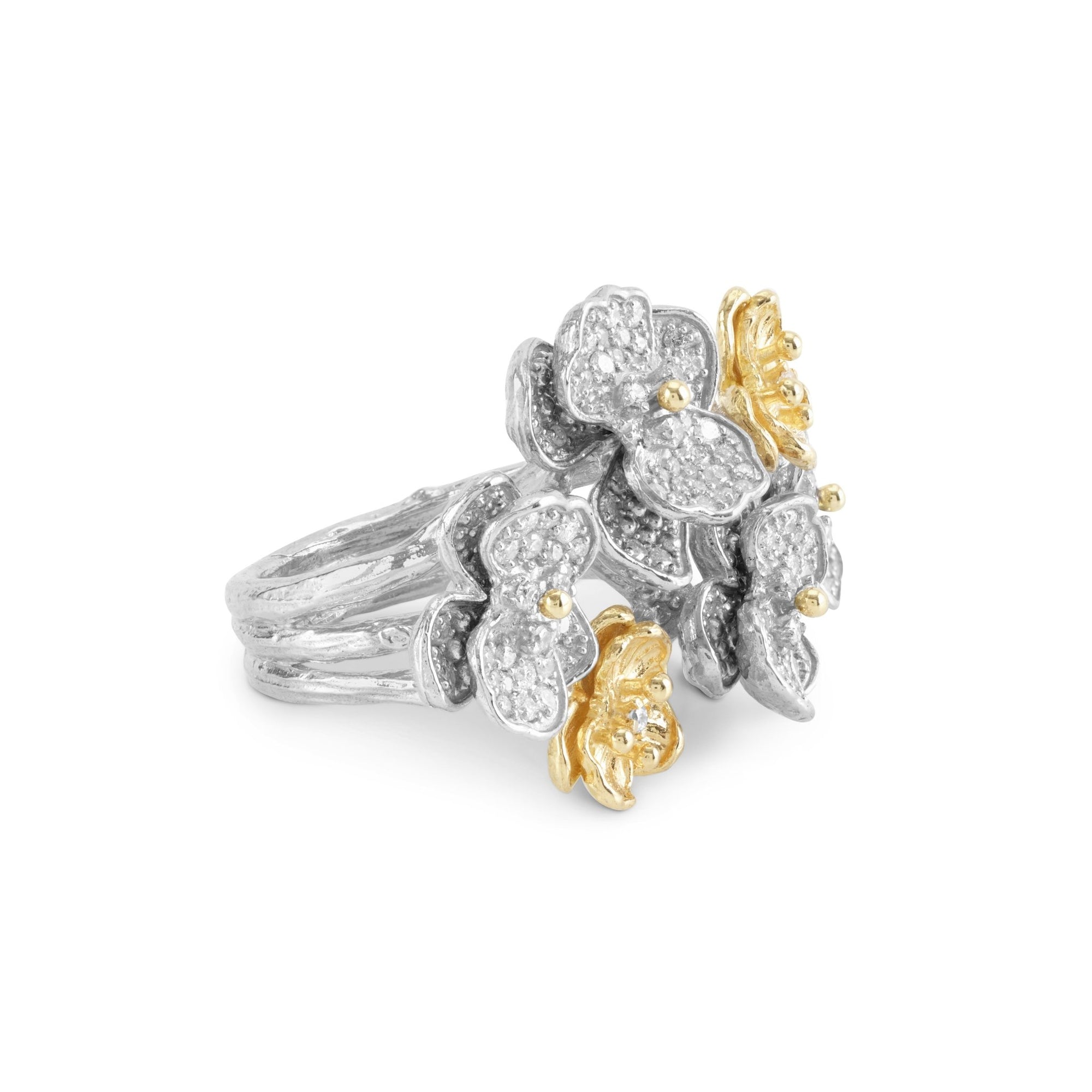 Michael Aram Orchid Cluster Ring with Diamonds