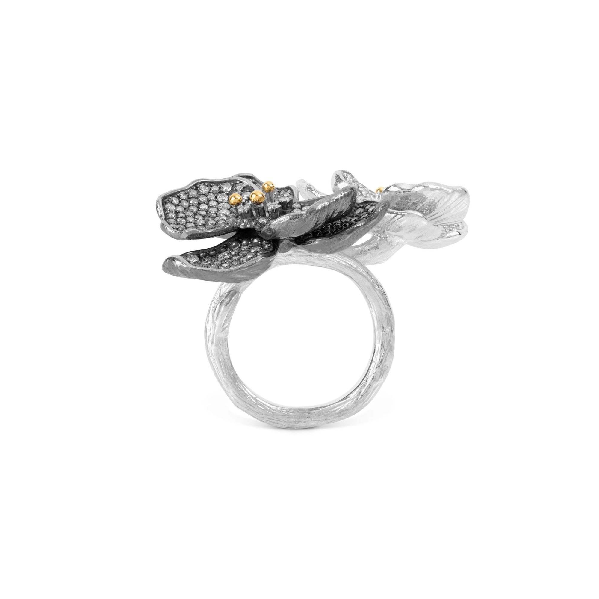Michael Aram Orchid Double Ring with Diamonds