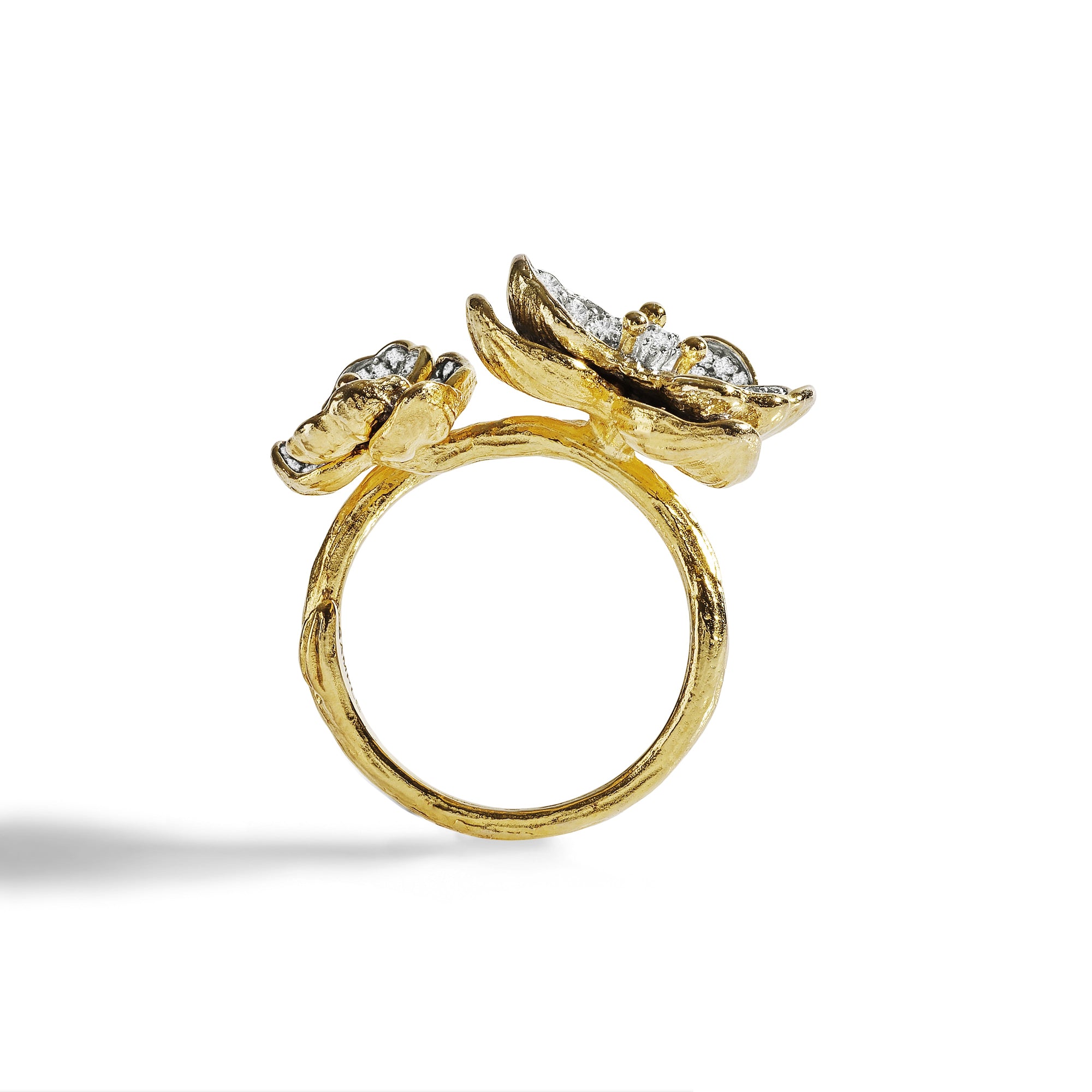 Michael Aram Orchid Double Ring with Diamonds