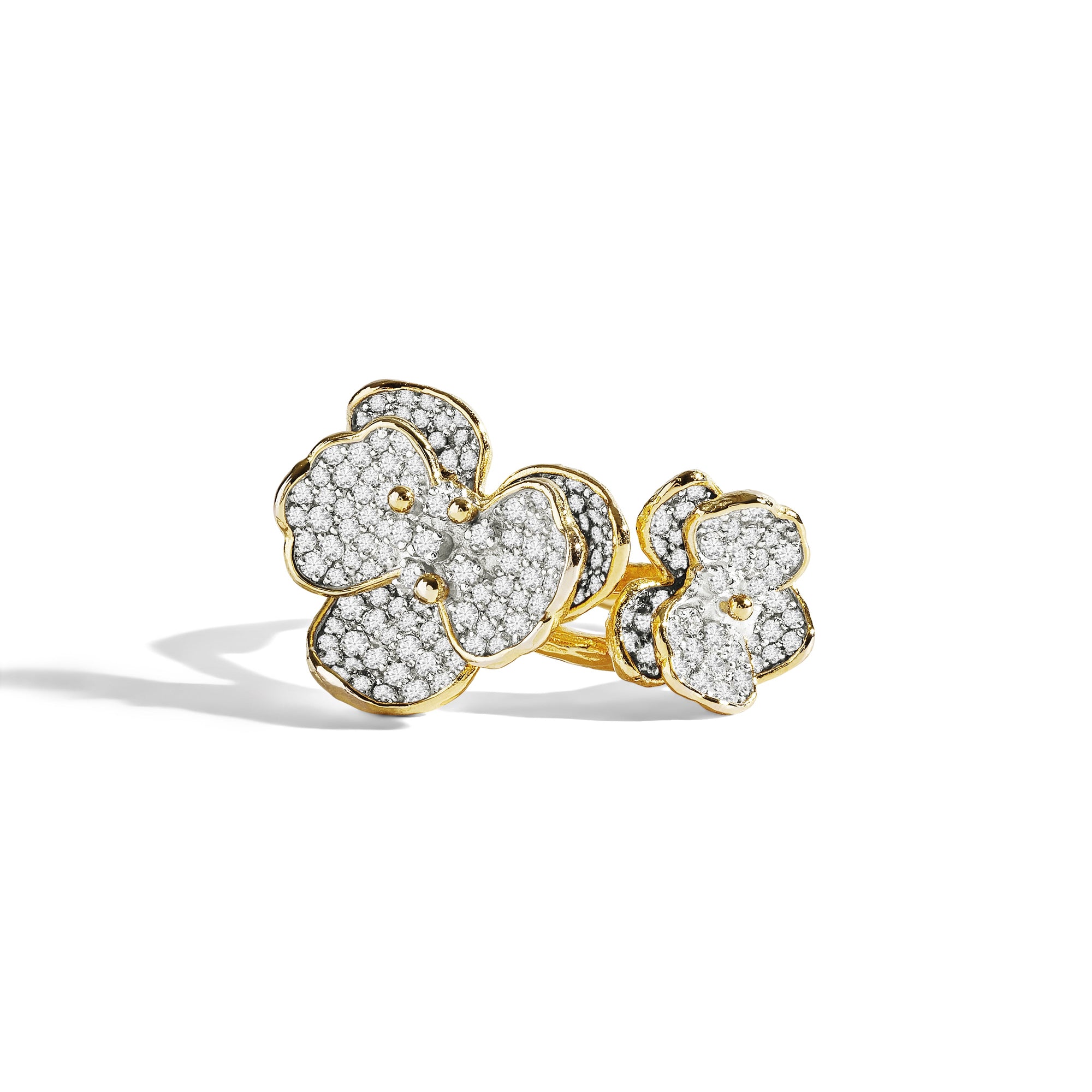 Michael Aram Orchid Double Ring with Diamonds