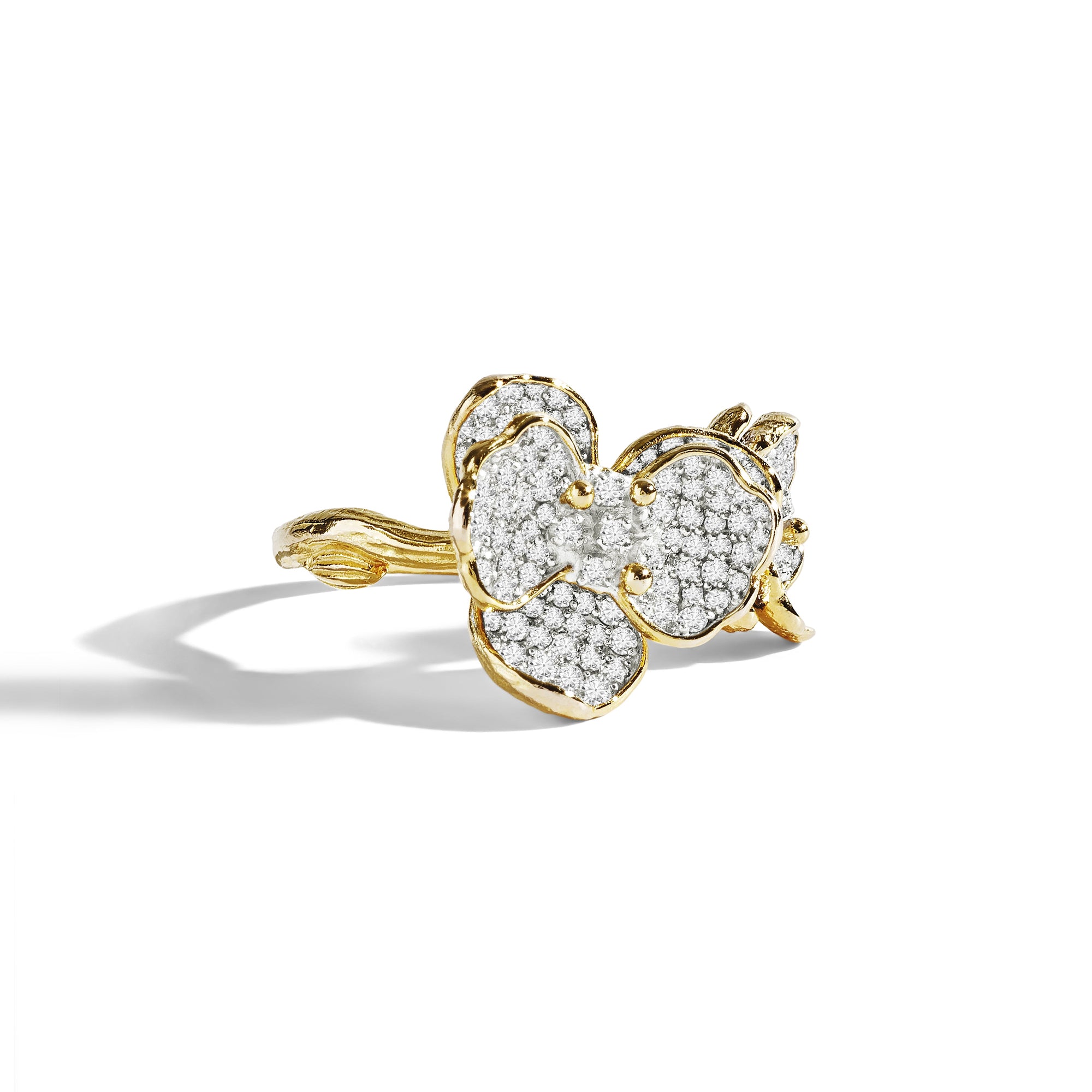 Michael Aram Orchid Double Ring with Diamonds