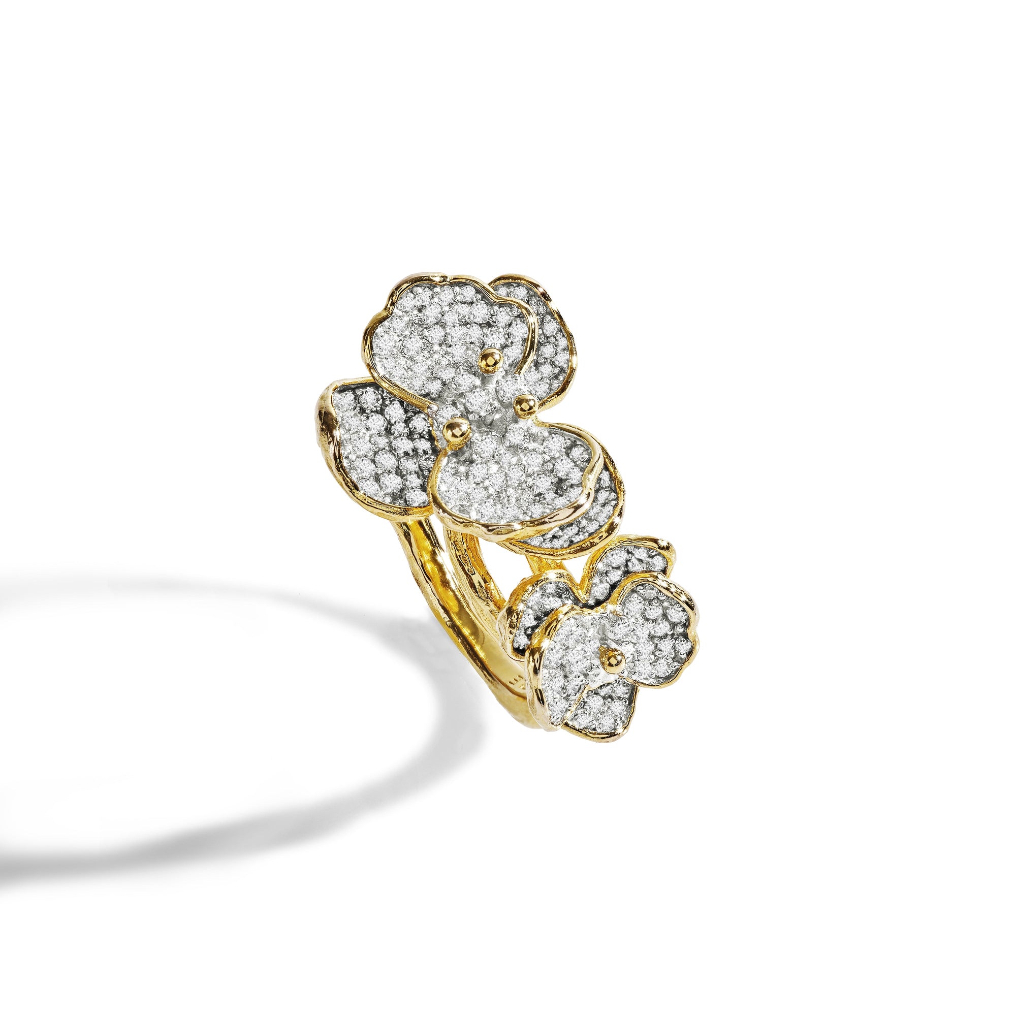 Michael Aram Orchid Double Ring with Diamonds