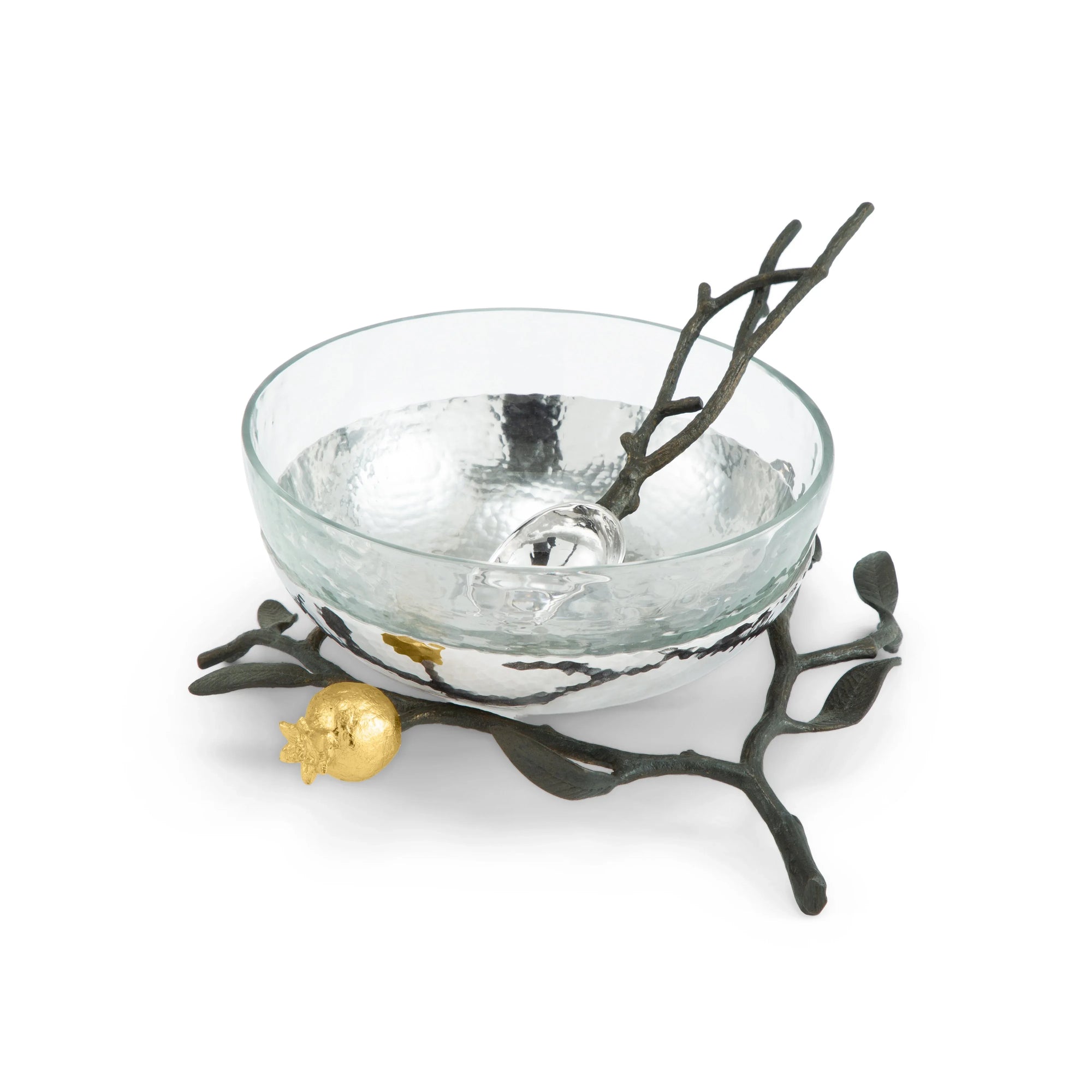 Michael Aram Pomegranate Glass Bowl w/ Spoon