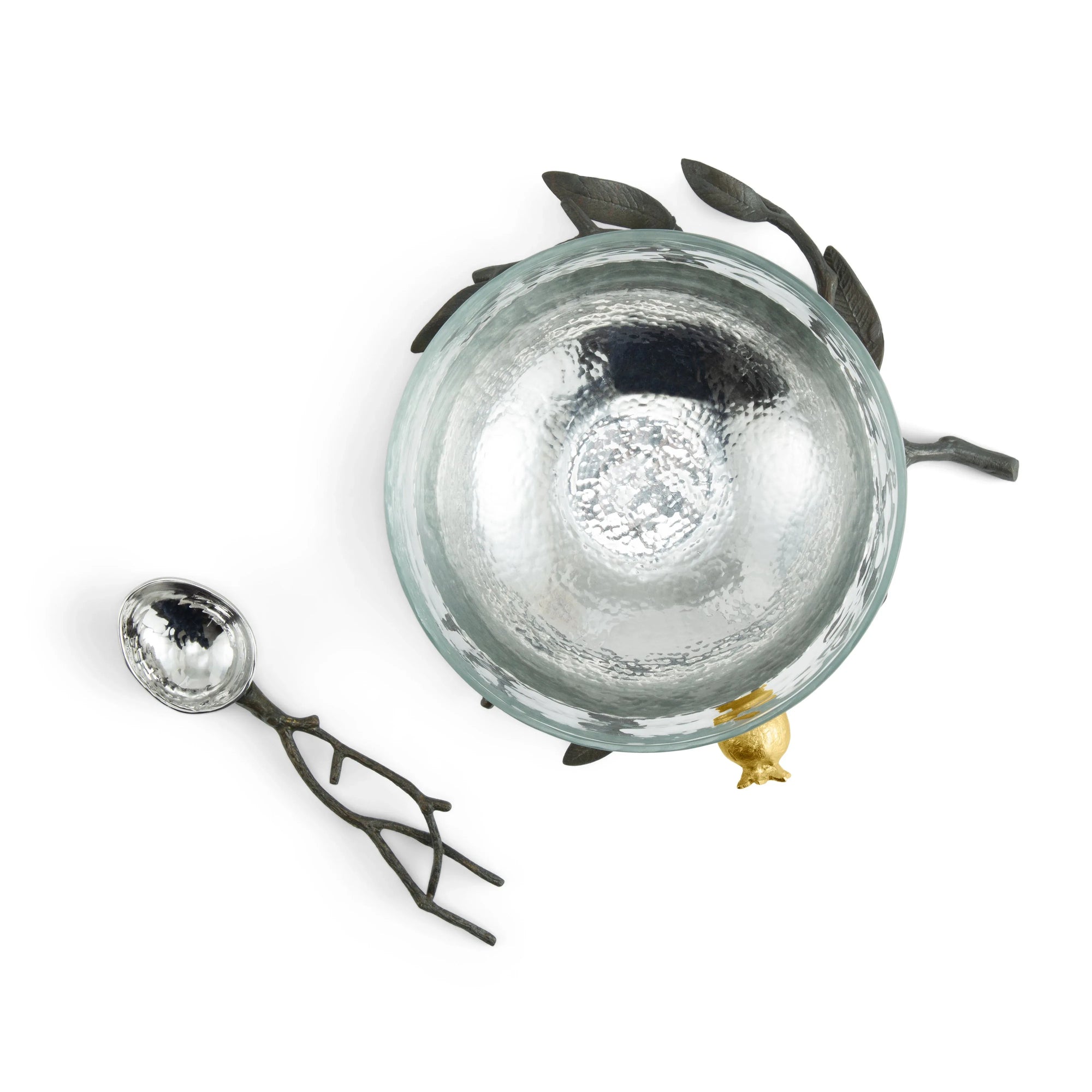 Michael Aram Pomegranate Glass Bowl w/ Spoon