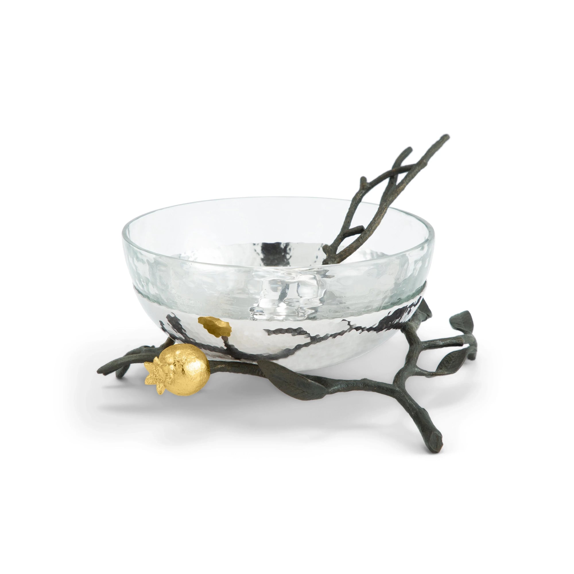 Michael Aram Pomegranate Glass Bowl w/ Spoon
