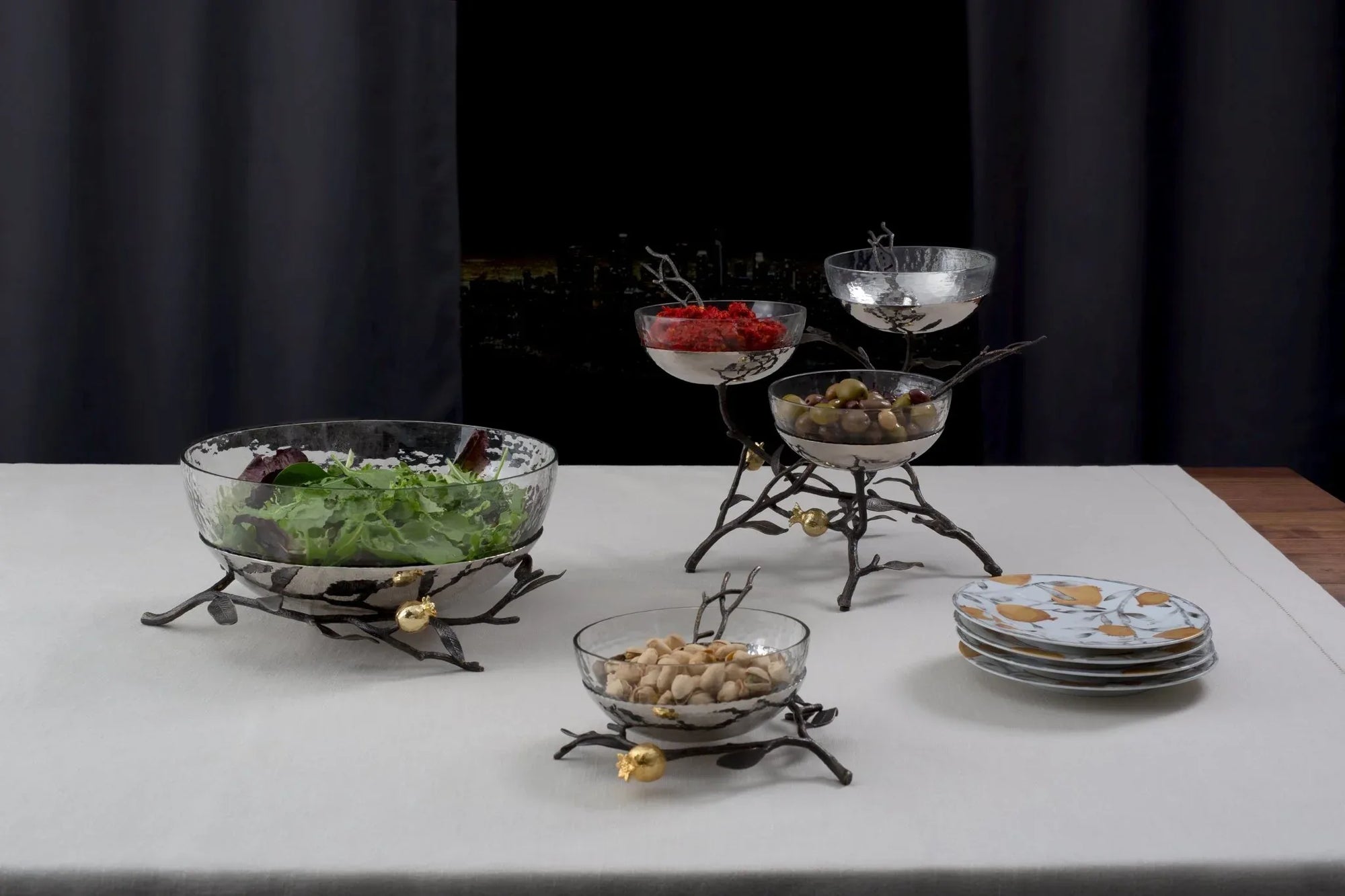 Michael Aram Pomegranate Glass Serving Bowl
