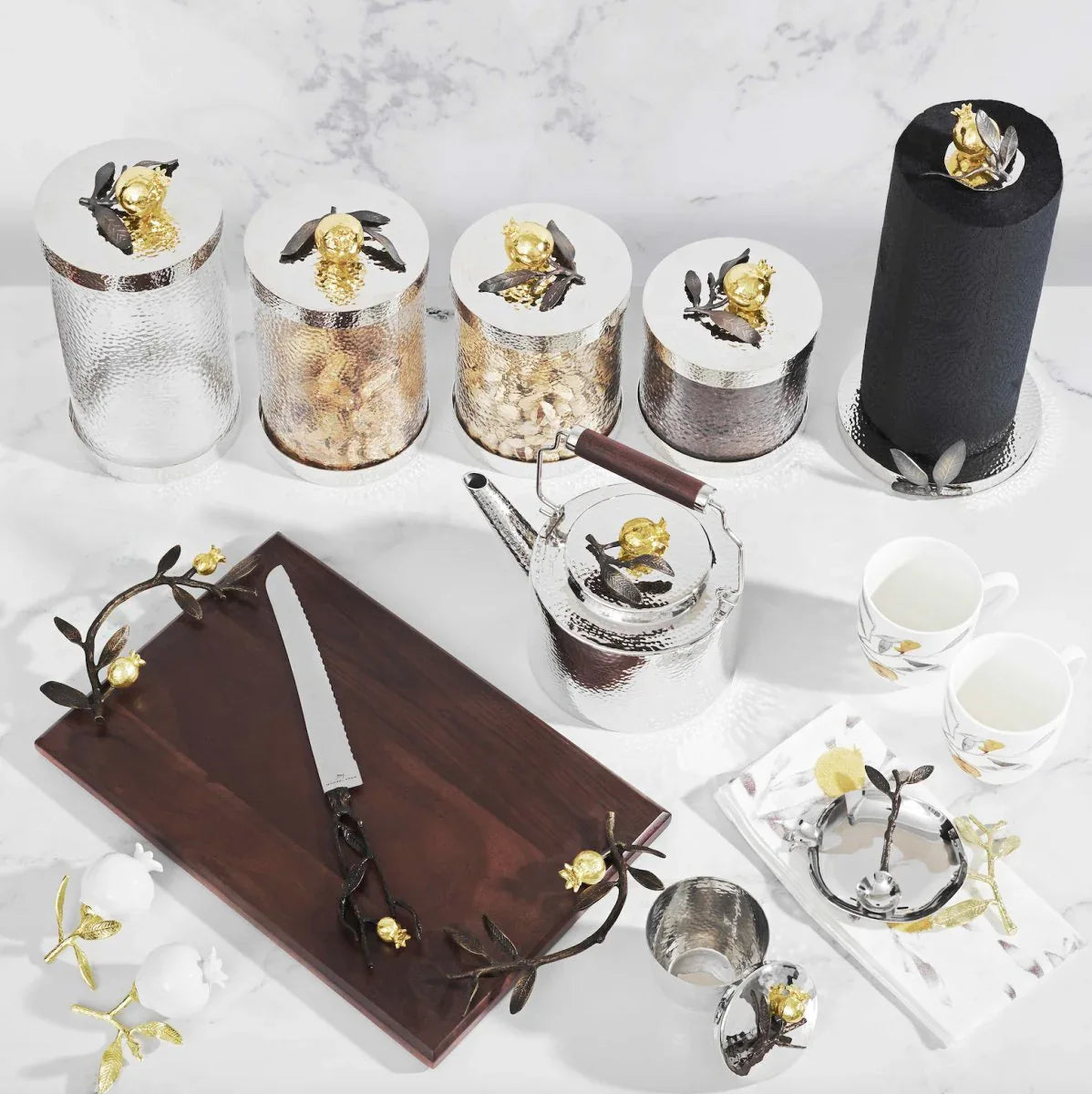 Michael Aram Pomegranate Sugar Pot w/ Spoon