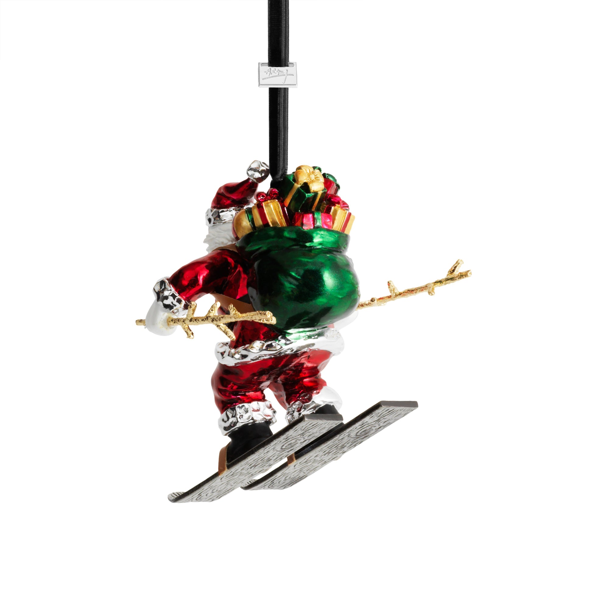 Michael Aram Skiing Santa Ornament