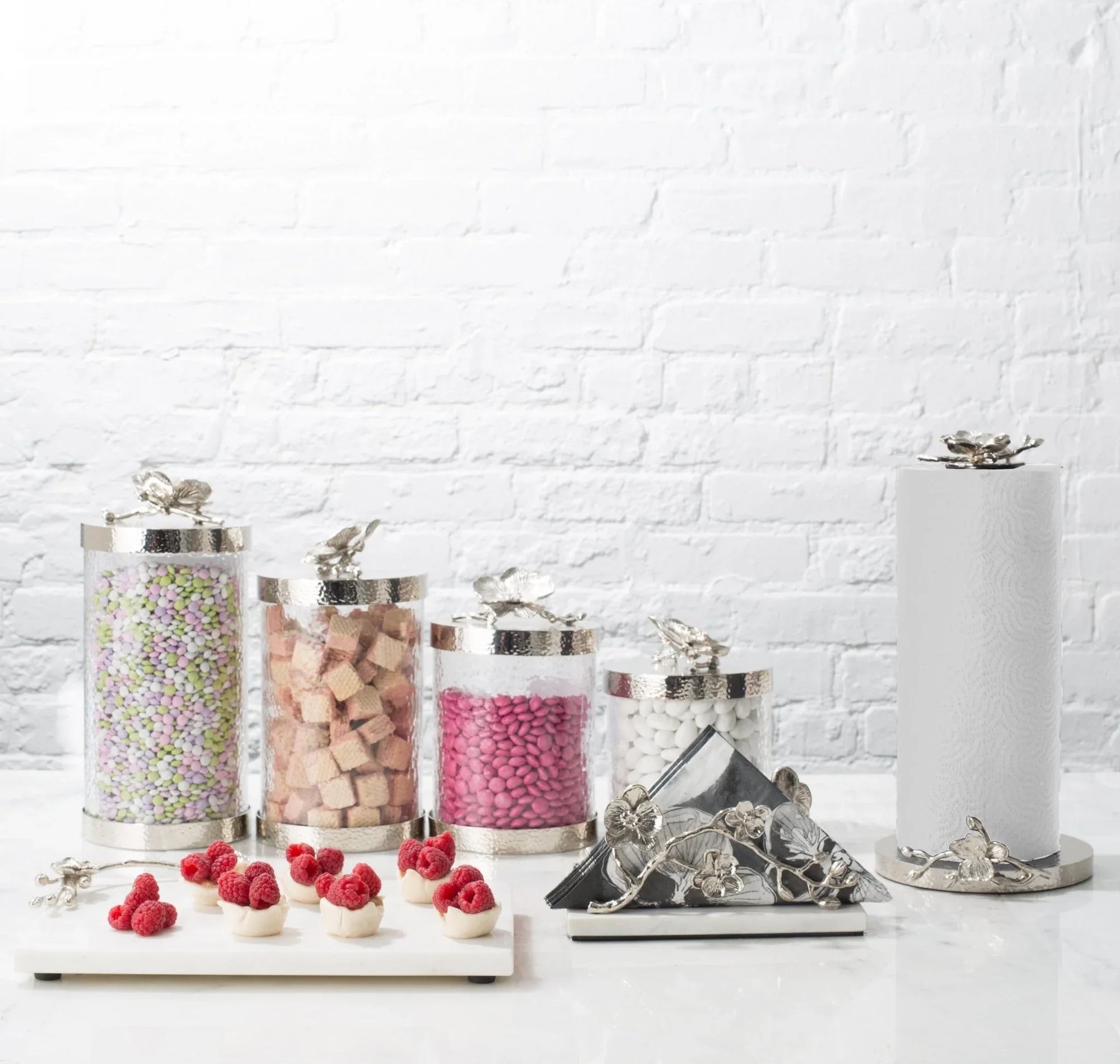Michael Aram White Orchid Canisters